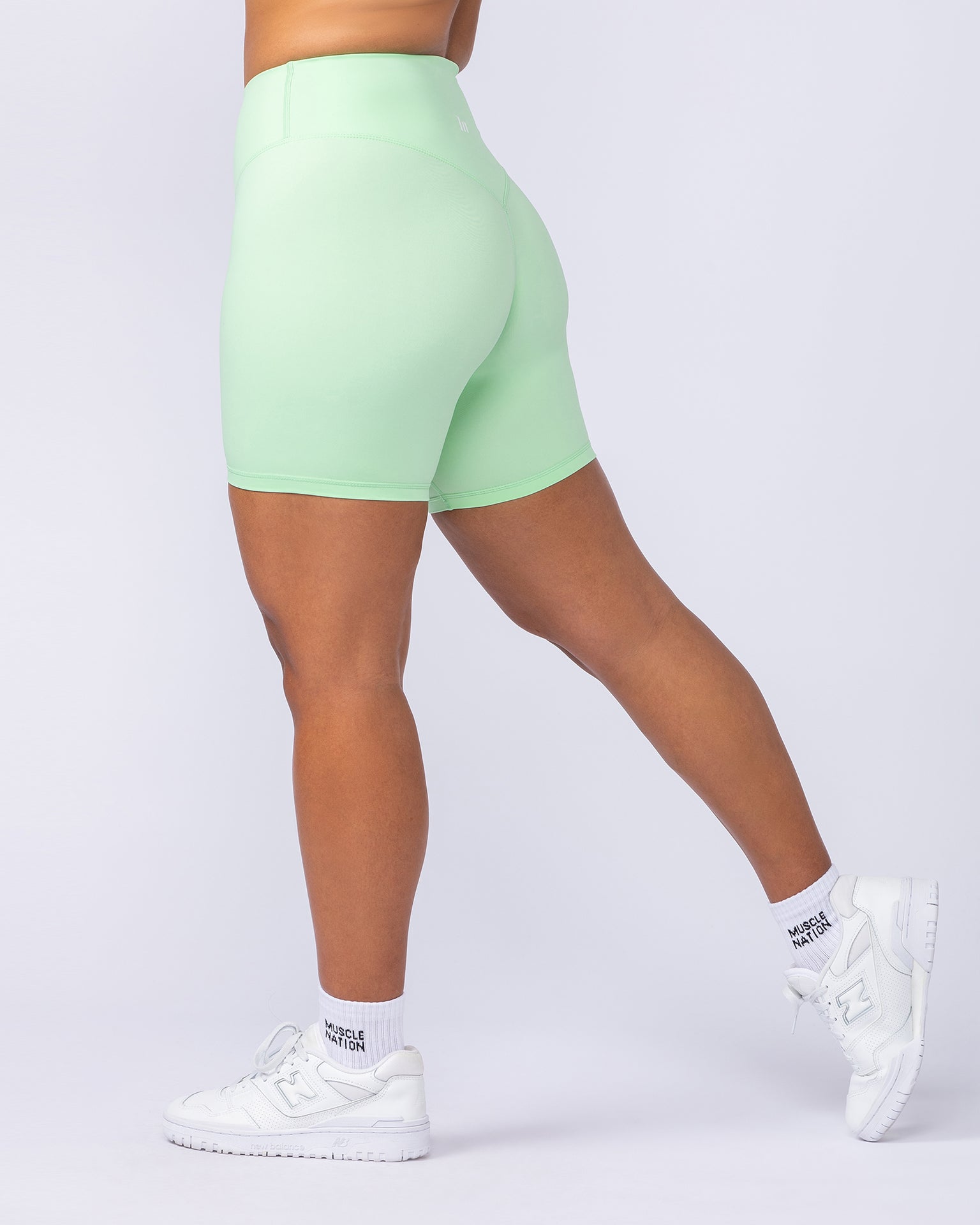 Ultra Aura Bike Shorts - Lime Splice-Bottoms-XXS-1124111LIMSPLC-XXS-MNAPPRL34315-5-Muscle Nation