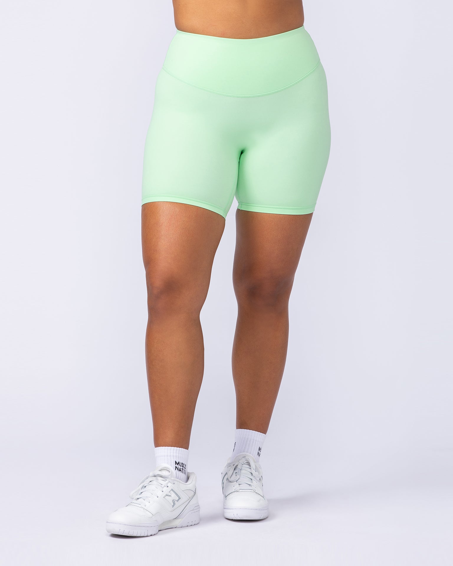 Ultra Aura Bike Shorts - Lime Splice-Bottoms-XXS-1124111LIMSPLC-XXS-MNAPPRL34315-3-Muscle Nation