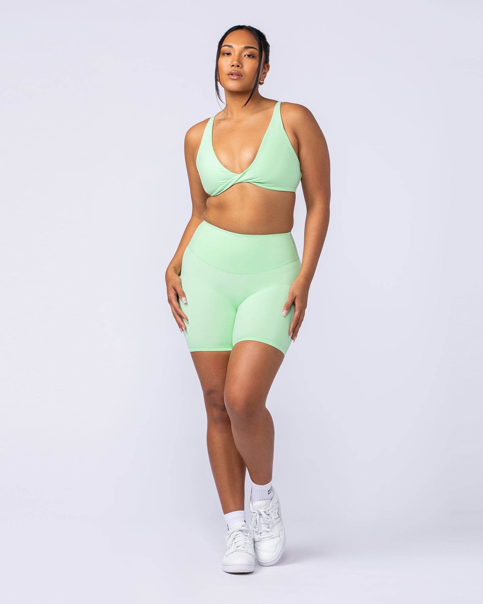 Ultra Aura Bike Shorts - Lime Splice-Bottoms-XXS-1124111LIMSPLC-XXS-MNAPPRL34315-7-Muscle Nation