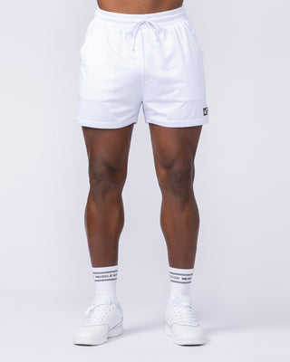 Lay Up 3.5" Shorts - White-Shorts-S-112342WHT-S-MNAPPRL29670-2-Muscle Nation
