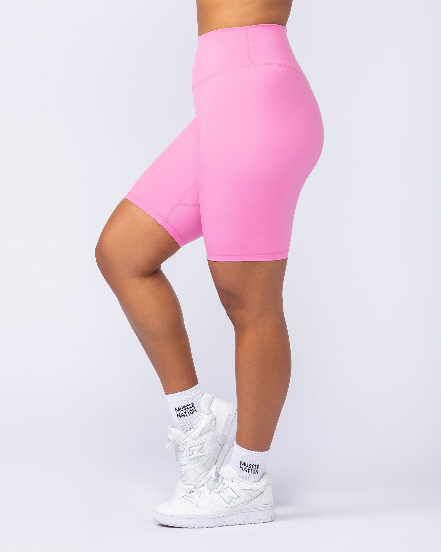 Zero Rise Everyday Referee Length Shorts - Hollywood Pink-Shorts-XXS-112415HWPNK-XXS-MNAPPRL33082-4-Muscle Nation