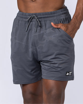 Tech Camo Lay Up 5" Shorts - Dark Grey Camo-Shorts-S-112431DGRYCAMO-S-MNAPPRL35557-1-Muscle Nation