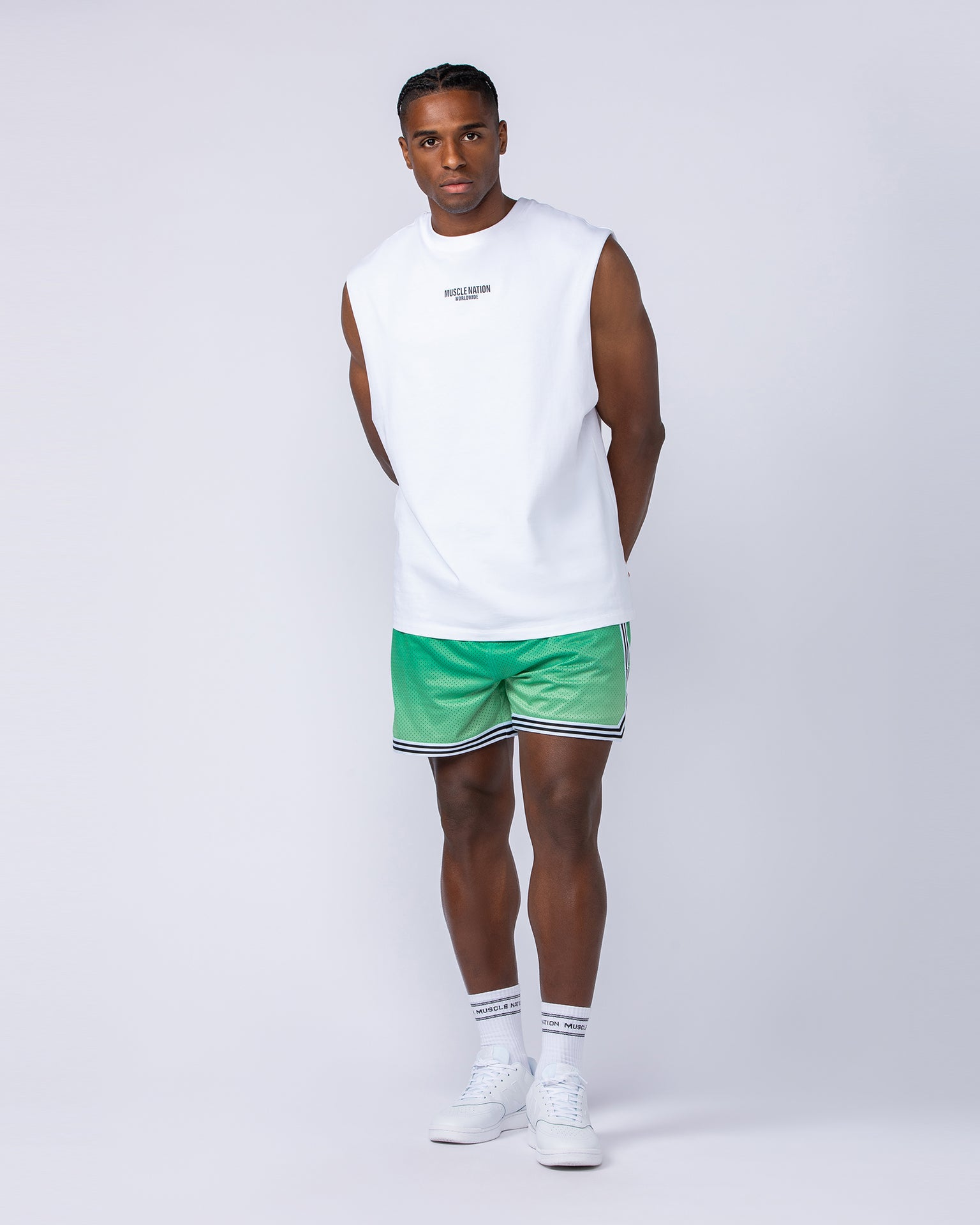 Stadium Basketball 5" Shorts - Clover Ombre Print-Shorts-S-112467CLOMBRE-S-MNAPPRL35620-5-Muscle Nation