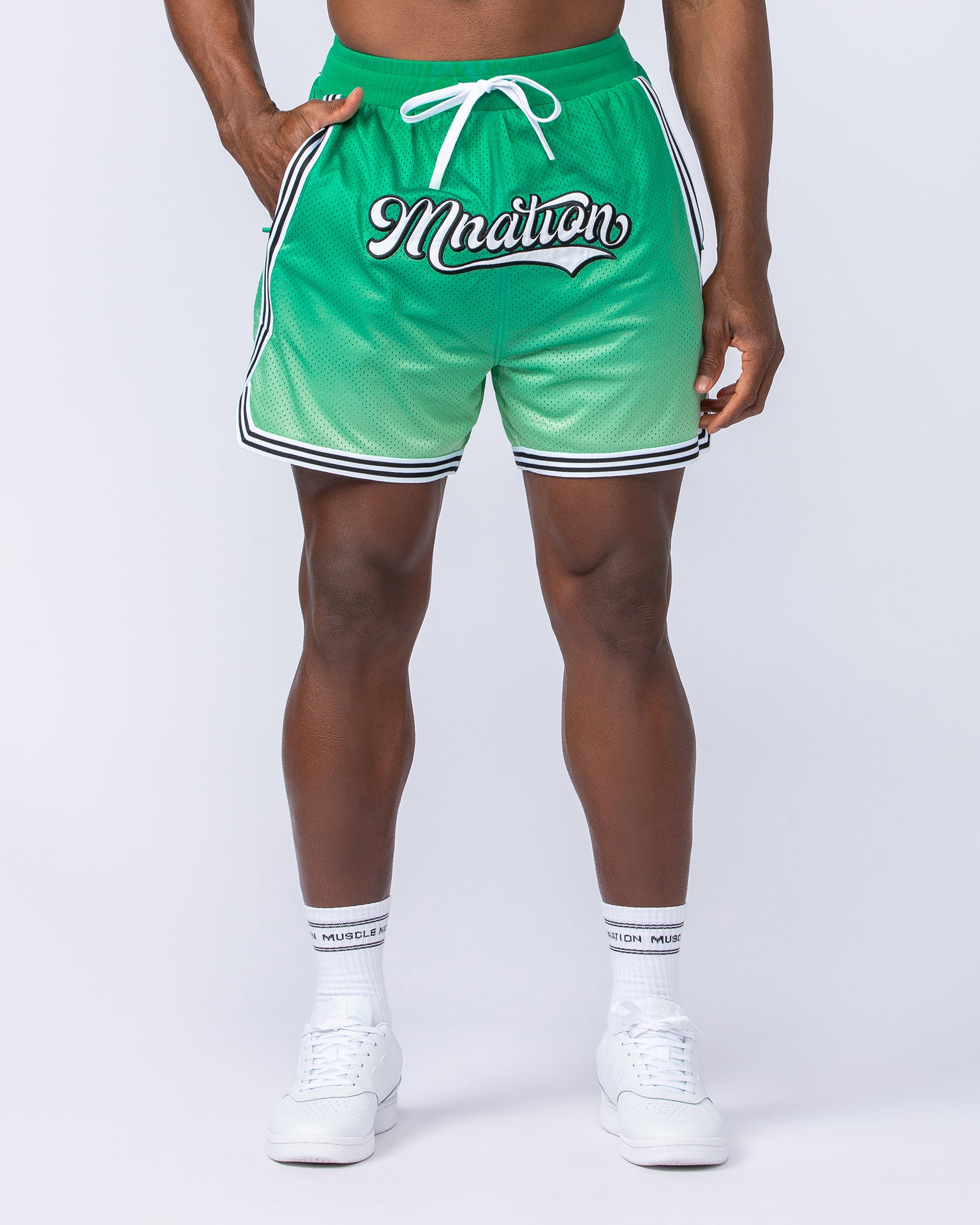 Stadium Basketball 5" Shorts - Clover Ombre Print-Shorts-S-112467CLOMBRE-S-MNAPPRL35620-1-Muscle Nation