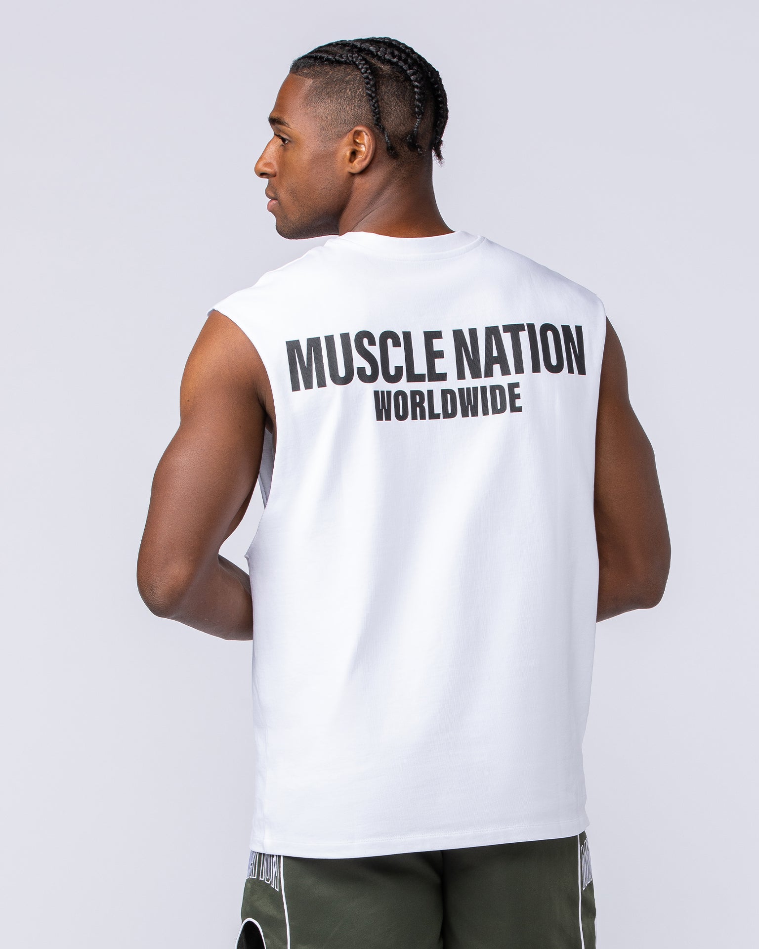 Worldwide Muscle Tank - White-Singlets & Tanks-S-082441WHT-S-MNAPPRL34863-4-Muscle Nation