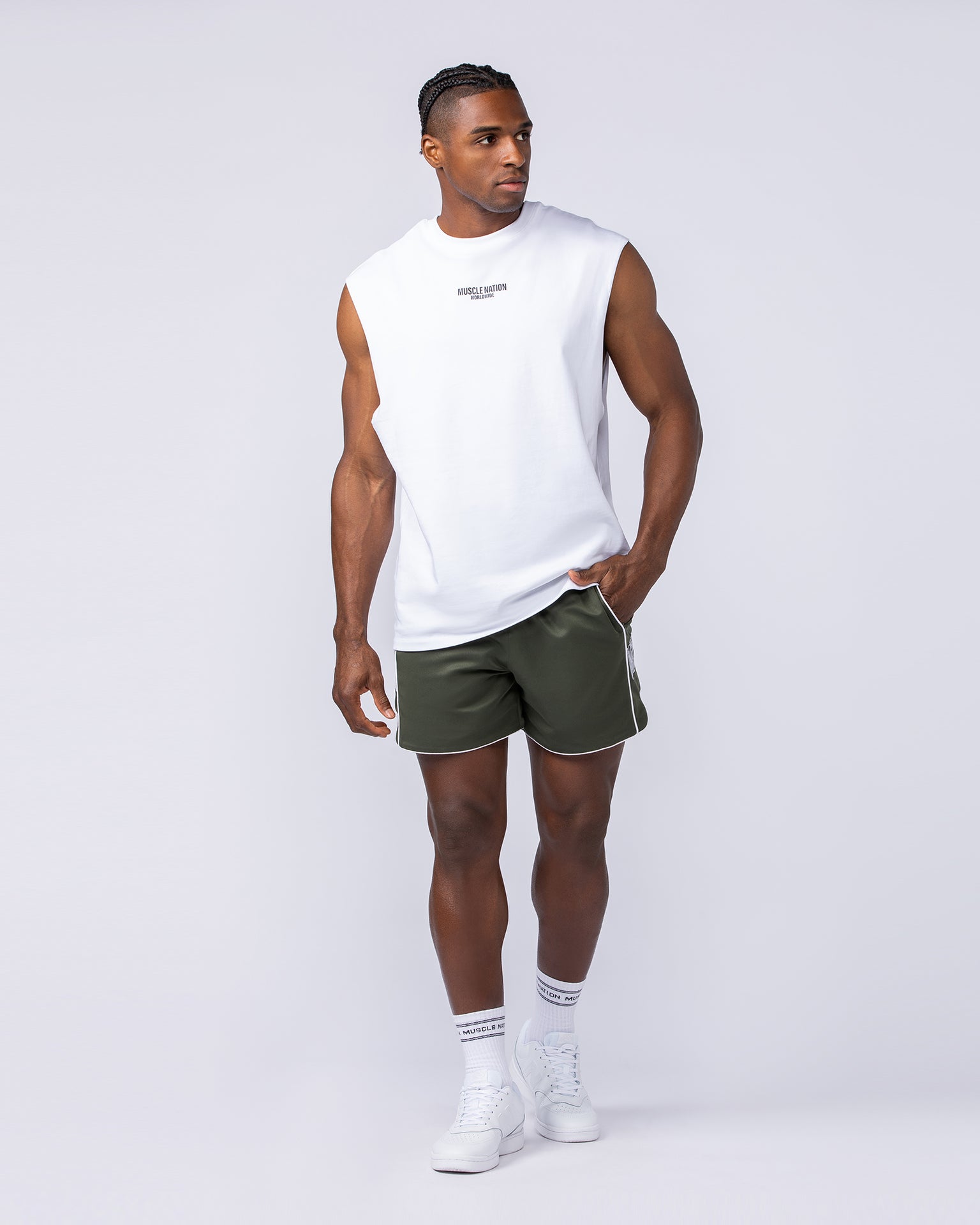 Worldwide Muscle Tank - White-Singlets & Tanks-S-082441WHT-S-MNAPPRL34863-5-Muscle Nation