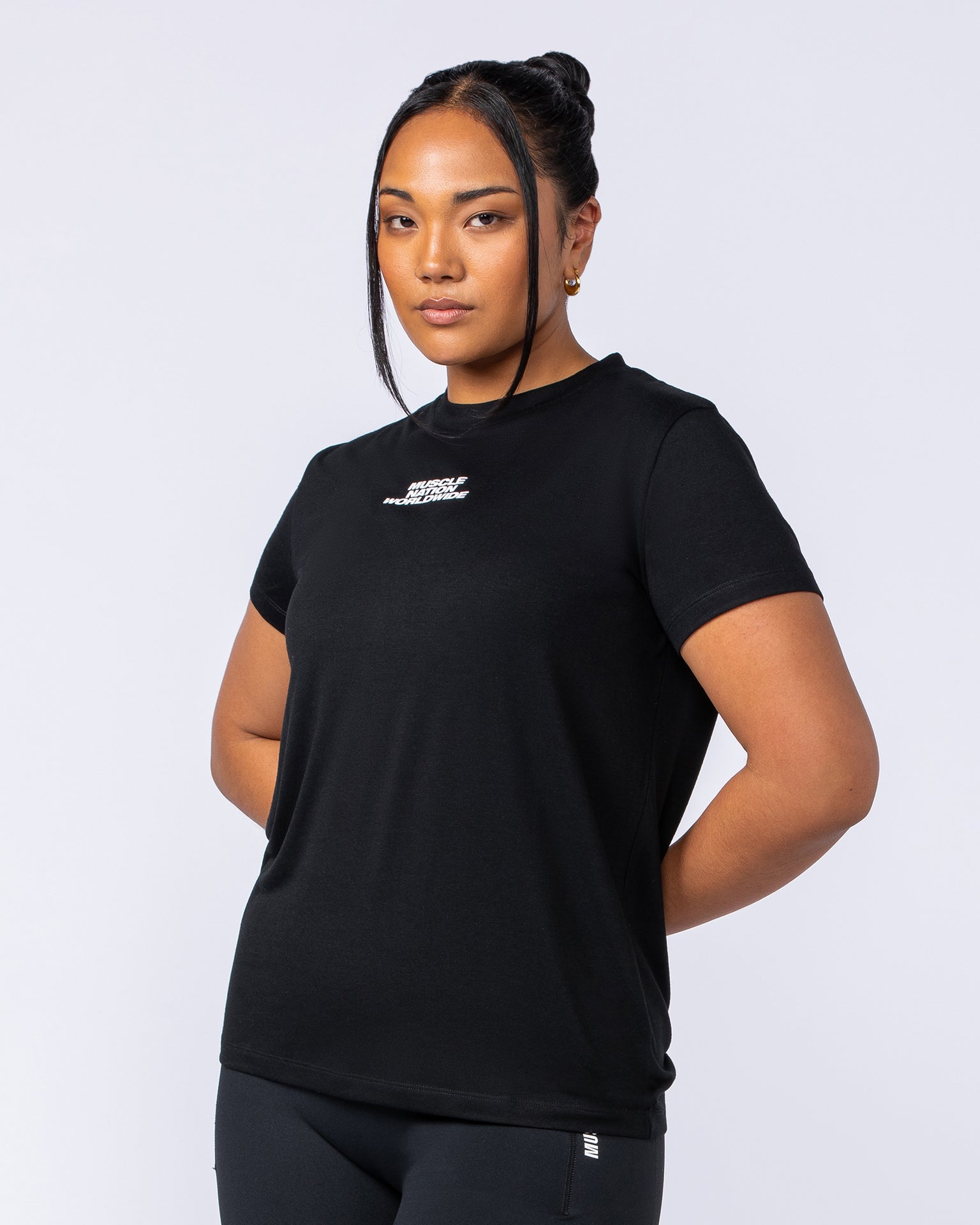 Global Training Tee - Black-T-Shirts-XXS-1124214BLK-XXS-MNAPPRL34486-3-Muscle Nation