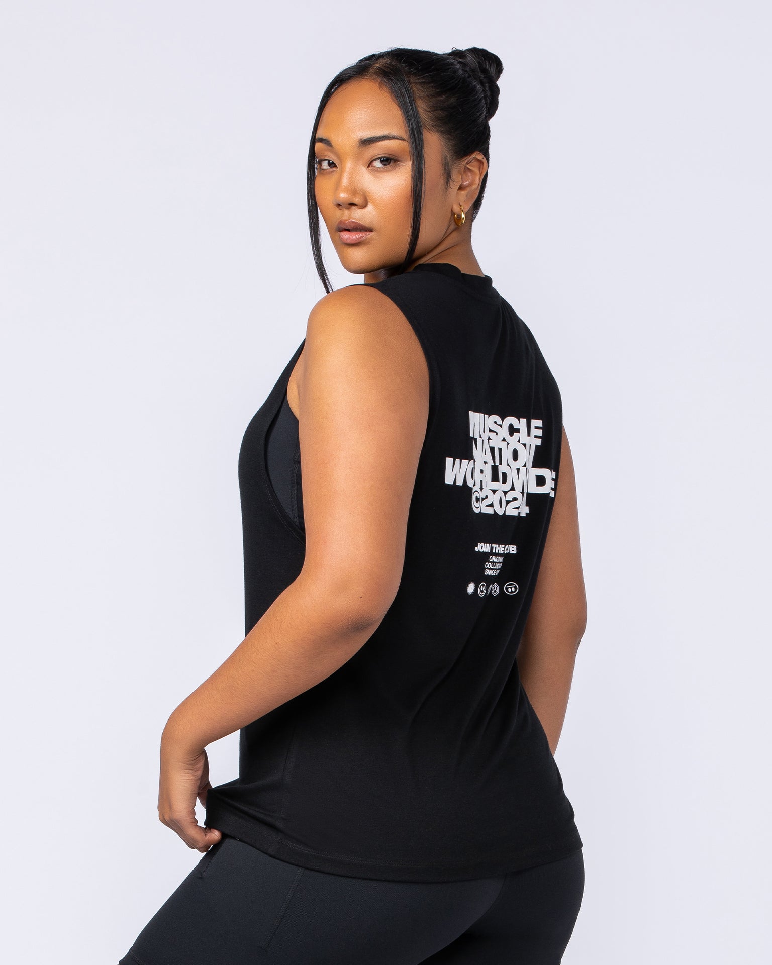 Global Drop Arm Tank - Black-Singlets & Tanks-XXS-112447BLK-XXS-MNAPPRL33550-5-Muscle Nation