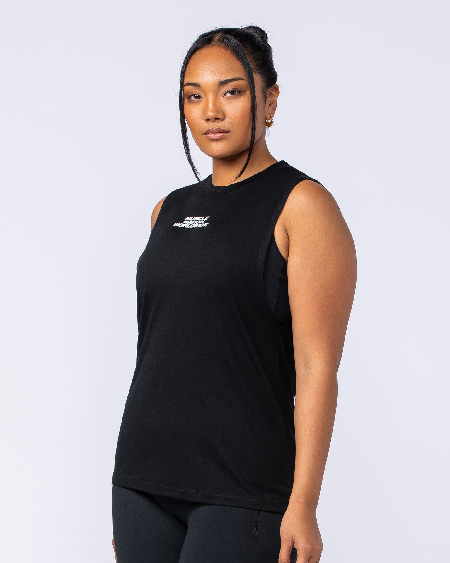 Global Drop Arm Tank - Black-Singlets & Tanks-XXS-112447BLK-XXS-MNAPPRL33550-4-Muscle Nation