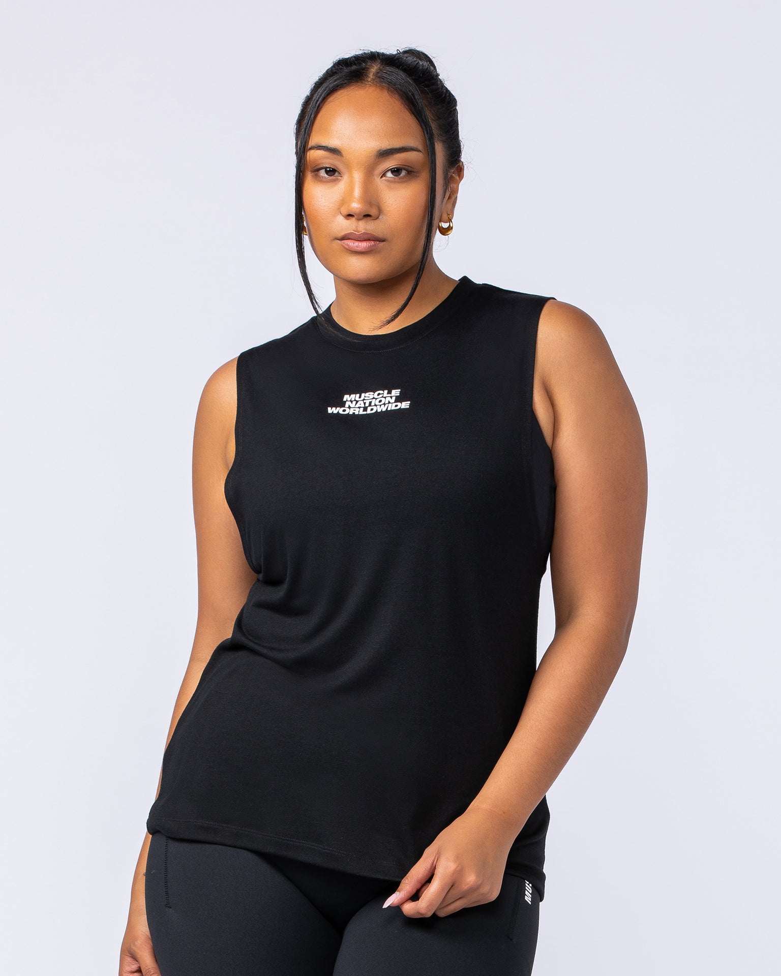 Global Drop Arm Tank - Black-Singlets & Tanks-XXS-112447BLK-XXS-MNAPPRL33550-3-Muscle Nation