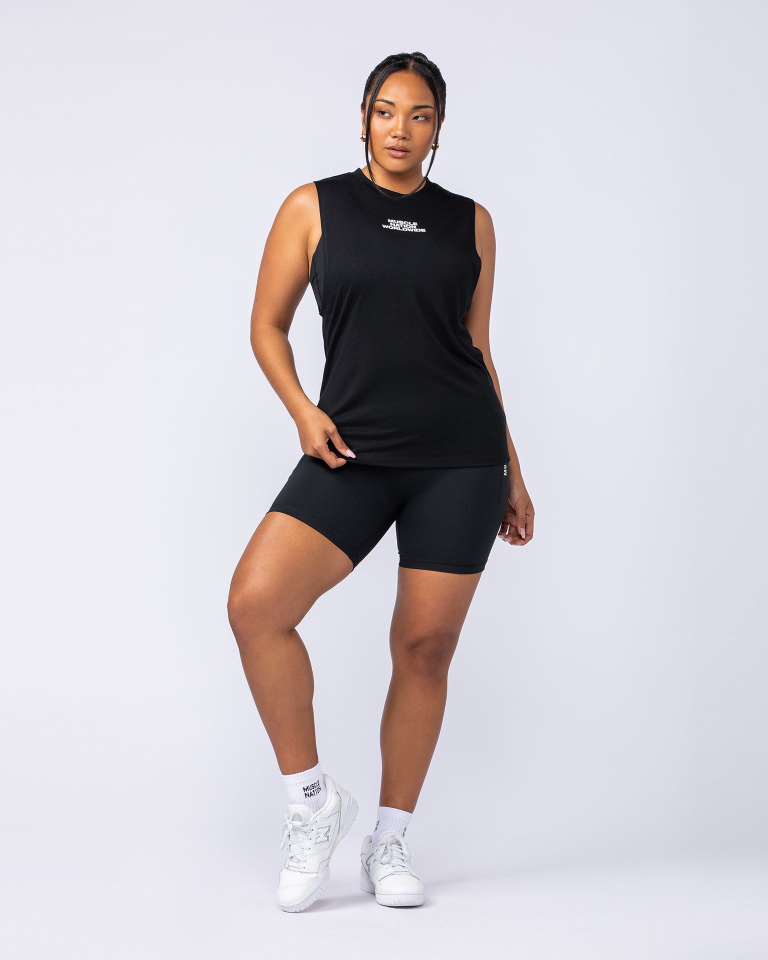 Global Drop Arm Tank - Black-Singlets & Tanks-XXS-112447BLK-XXS-MNAPPRL33550-6-Muscle Nation