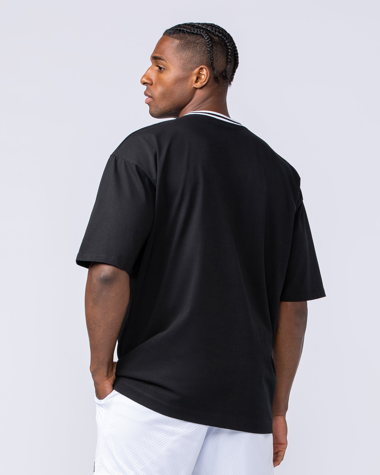 Sporting Club Oversized Tee - Black