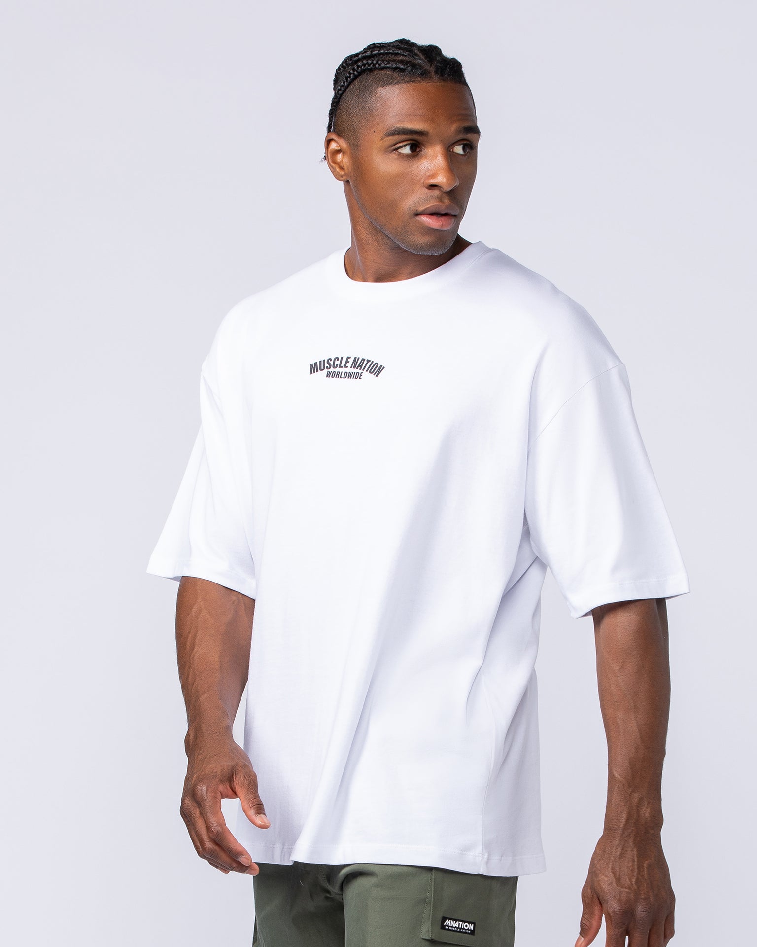 Classic Oversized Tee - White-T-Shirts-XS-032440WHT-XS-MNAPPRL31929-3-Muscle Nation
