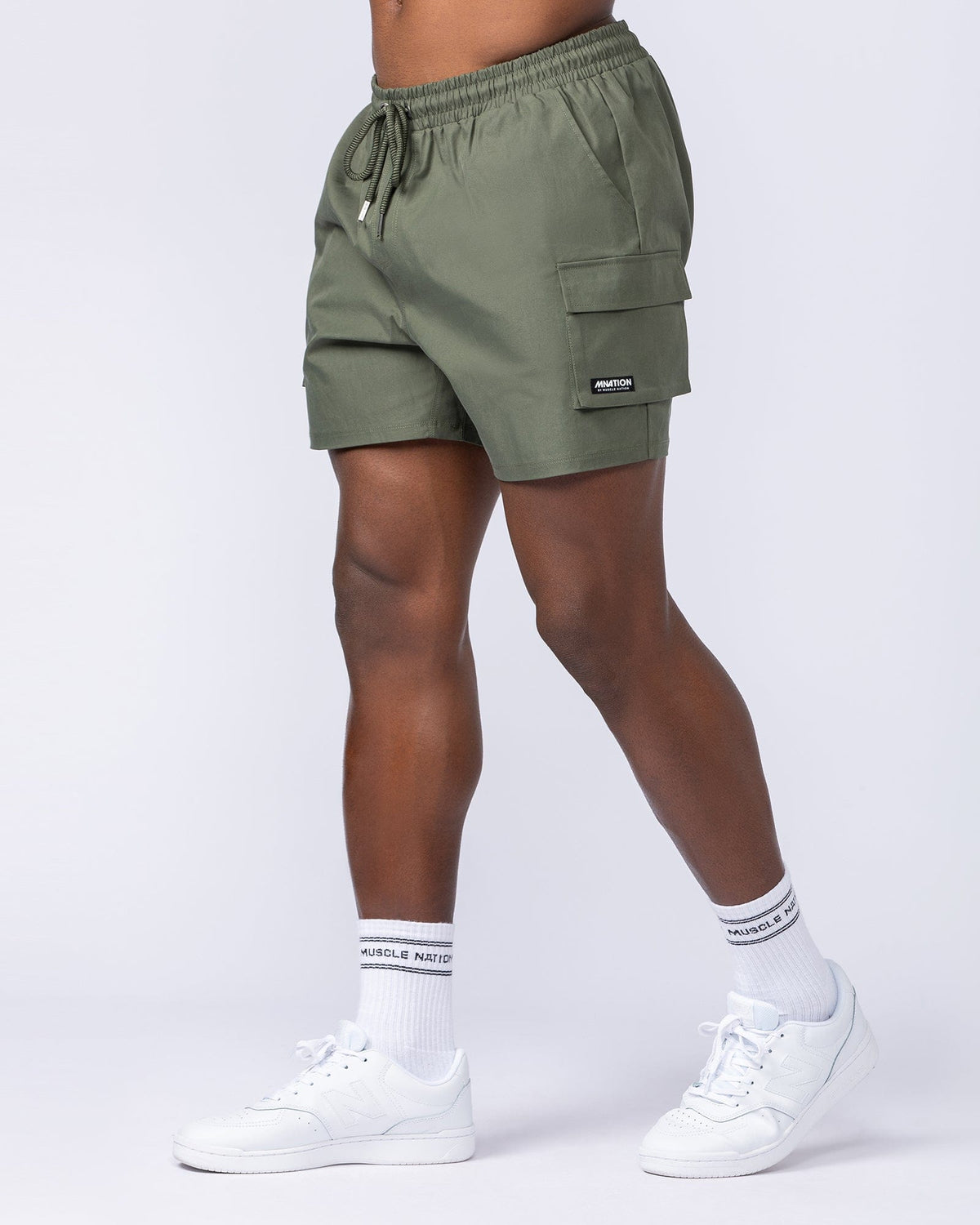Daily Cargo 5" Shorts - Dark Khaki-Shorts-S-042346DKHAKI-S-MNAPPRL24161-3-Muscle Nation
