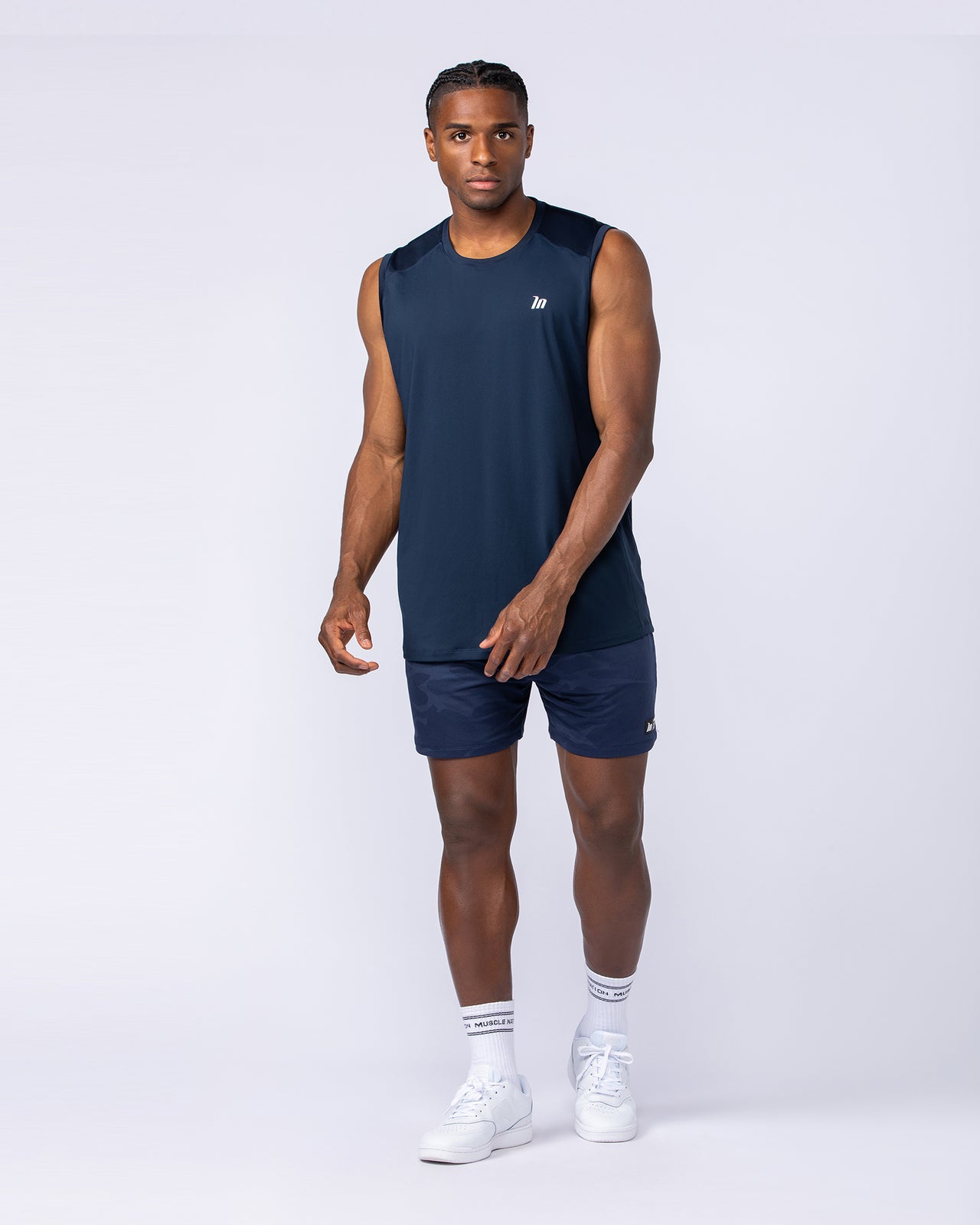 Tech Camo Lay Up 5" Shorts - Navy Camo-Shorts-S-112431NVYCAMO-S-MNAPPRL35571-6-Muscle Nation