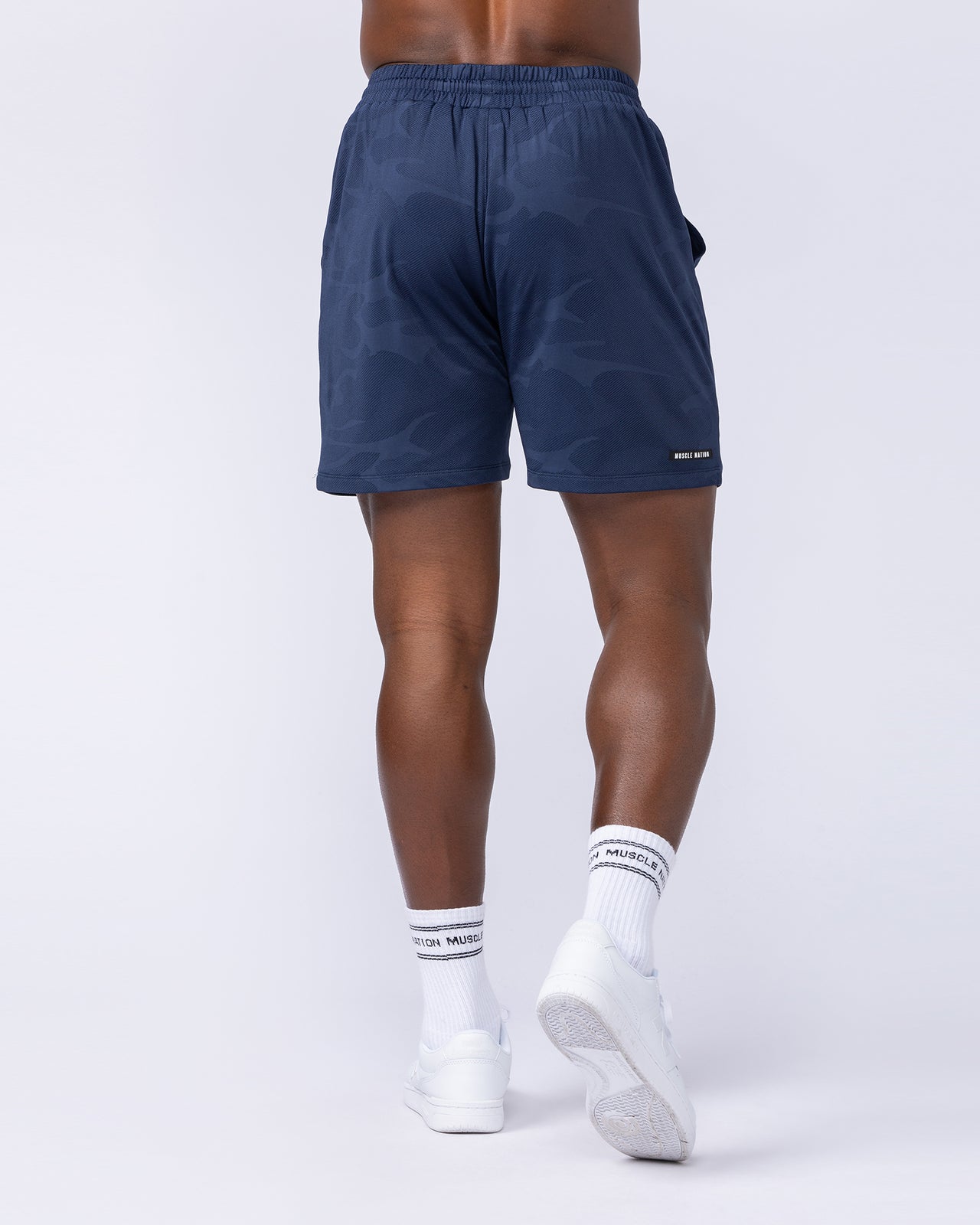 Tech Camo Lay Up 5" Shorts - Navy Camo-Shorts-S-112431NVYCAMO-S-MNAPPRL35571-5-Muscle Nation