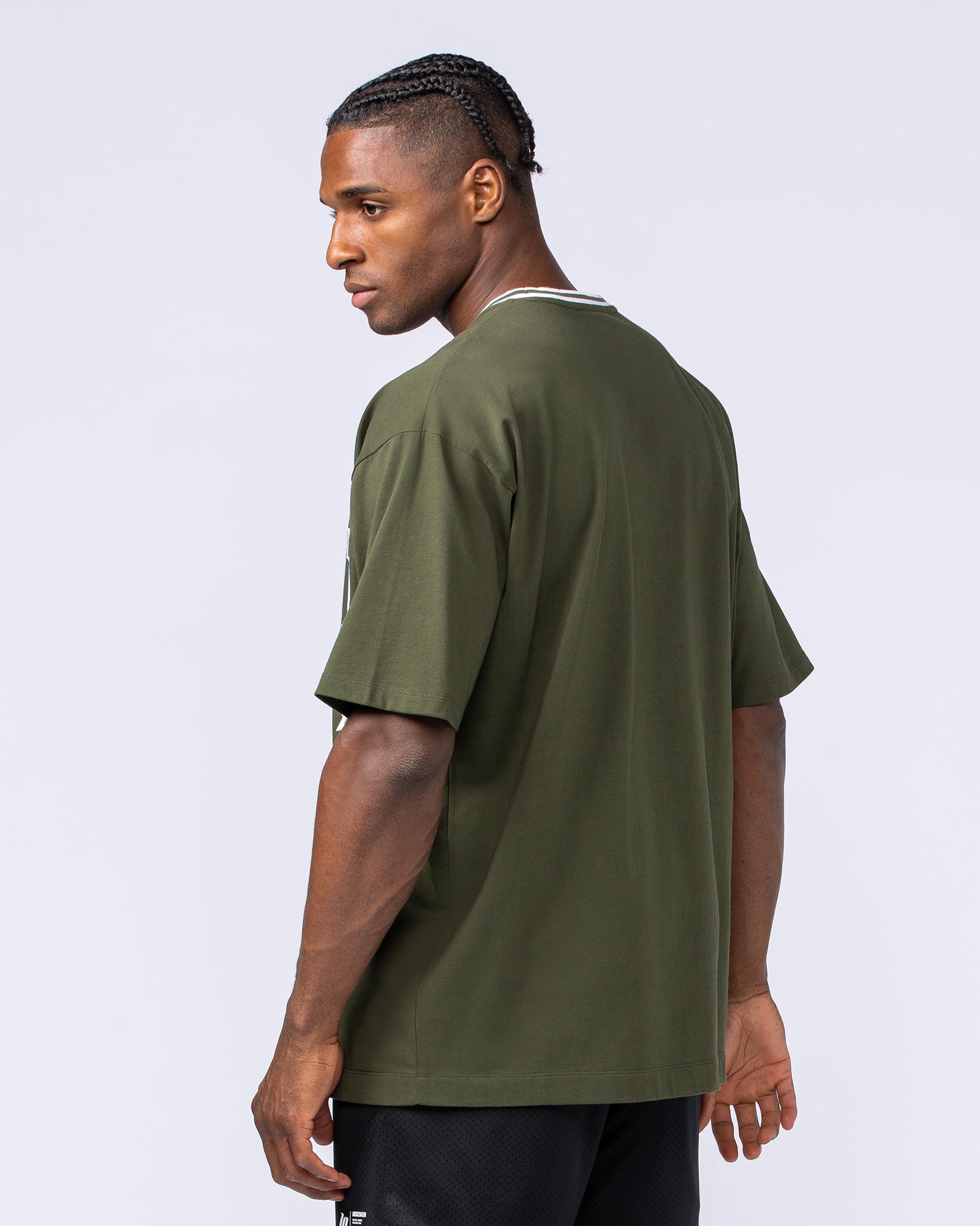 Sporting Club Oversized Tee - Dark Khaki