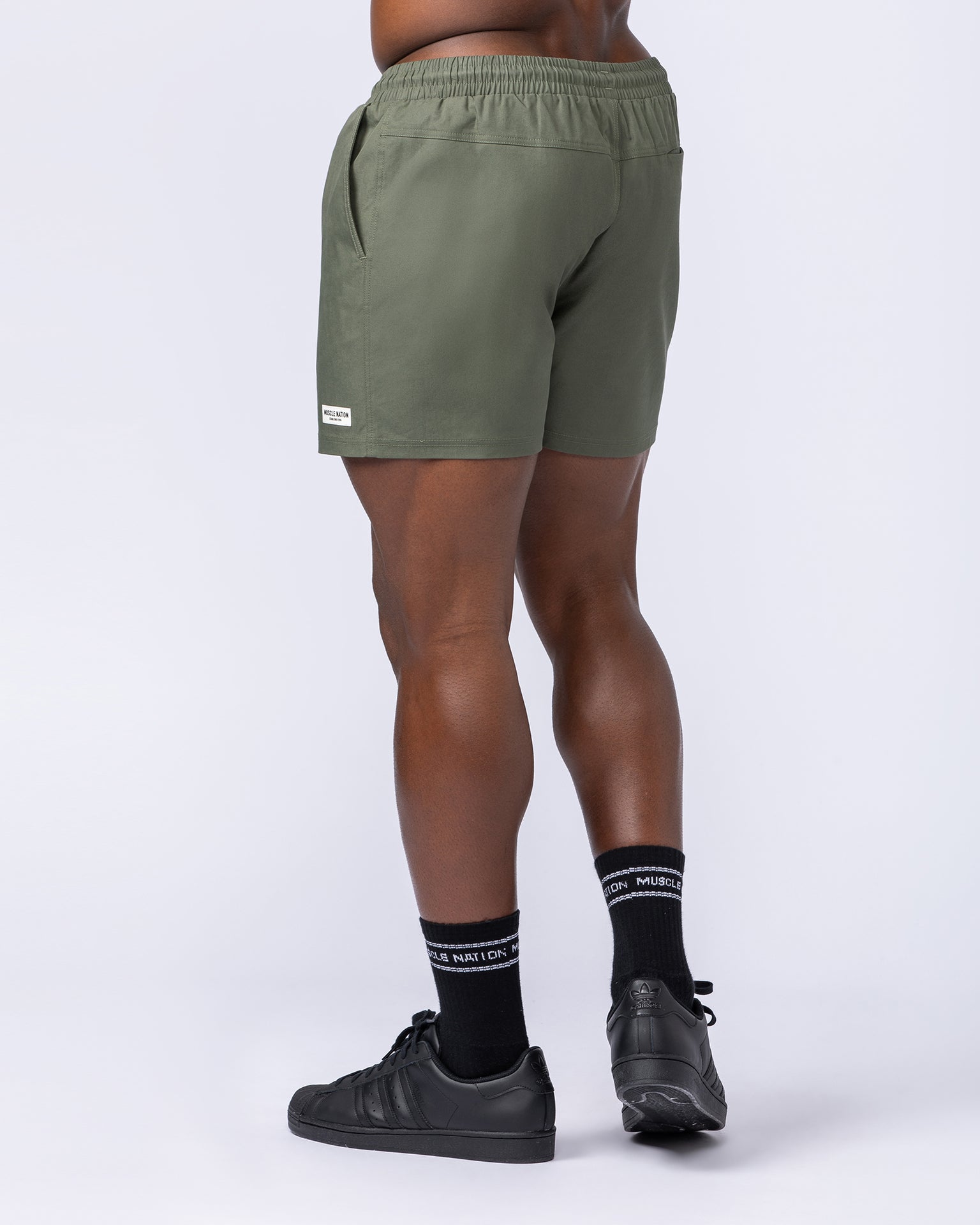 Daily 4" Shorts - Dark Khaki-Shorts-S-112482DKHAKI-S-MNAPPRL35515-4-Muscle Nation