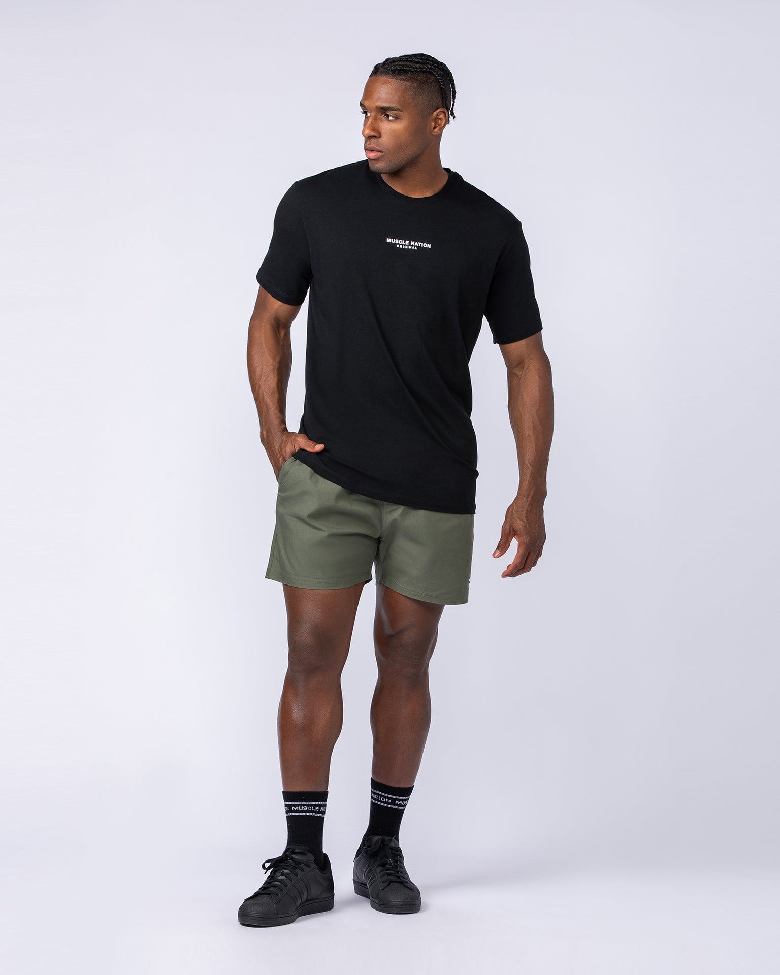 Daily 4" Shorts - Dark Khaki-Shorts-S-112482DKHAKI-S-MNAPPRL35515-6-Muscle Nation