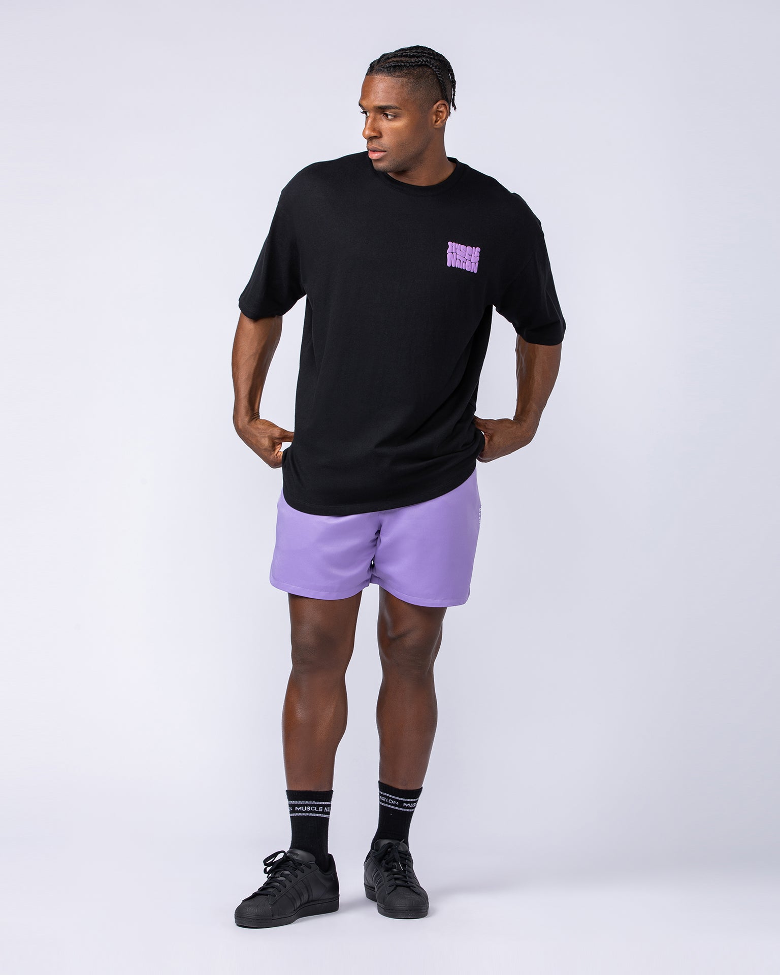 Standard Shorts - Lilac-Shorts-S-112437LILAC-S-MNAPPRL35431-5-Muscle Nation