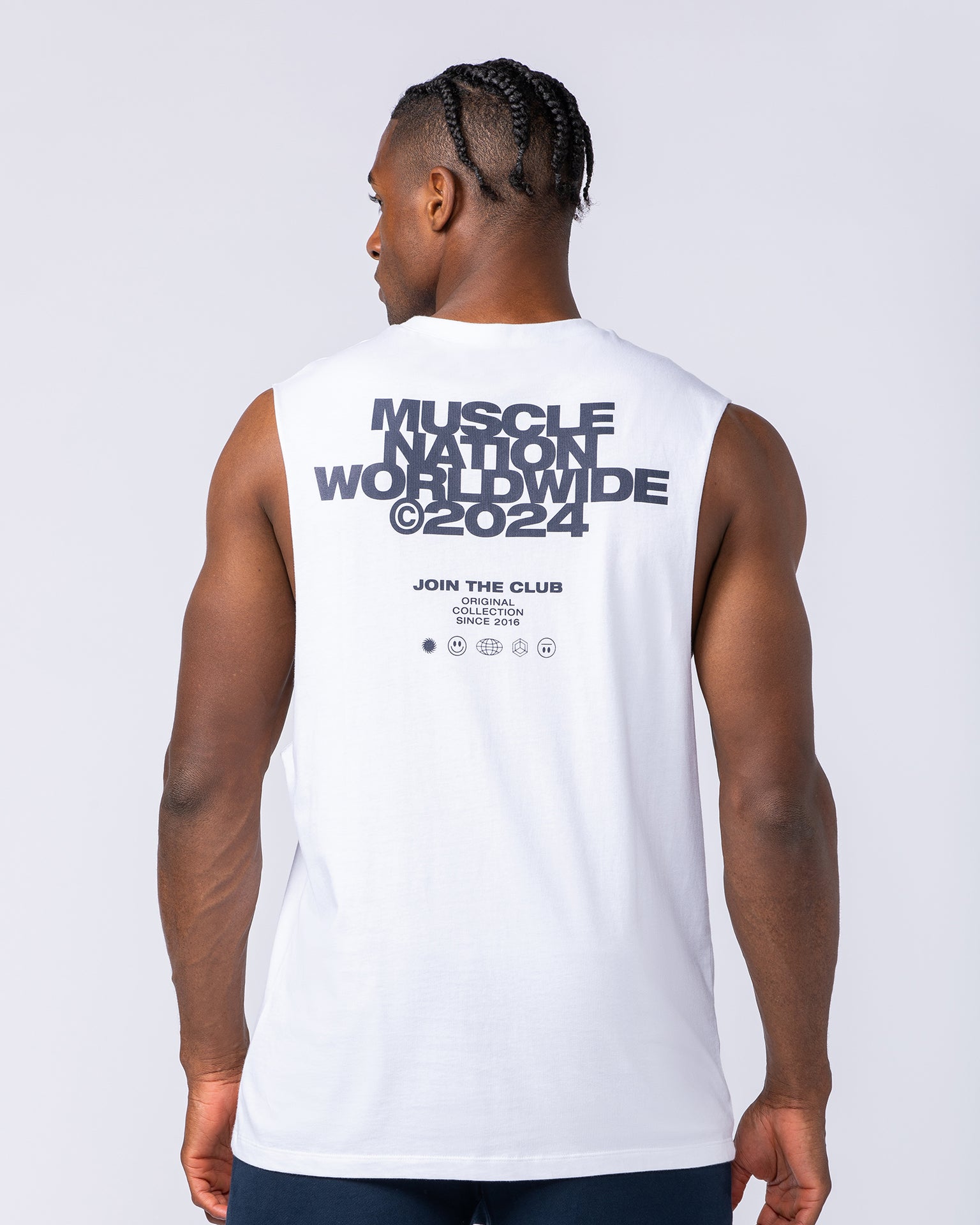 Global Training Tank - White-Singlets & Tanks-S-112432WHT-S-MNAPPRL34884-2-Muscle Nation