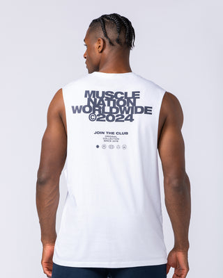 Global Training Tank - White-Singlets & Tanks-S-112432WHT-S-MNAPPRL34884-2-Muscle Nation