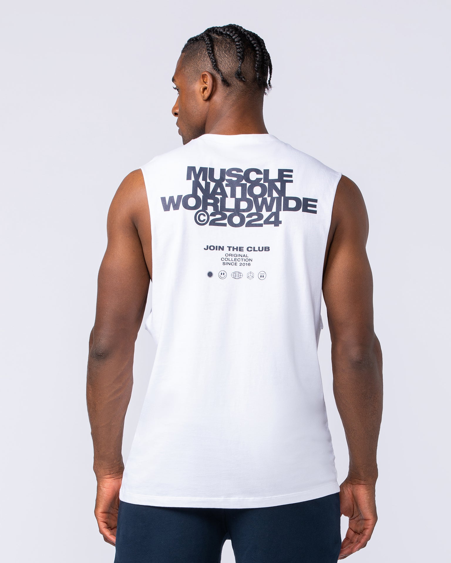 Global Training Tank - White-Singlets & Tanks-S-112432WHT-S-MNAPPRL34884-5-Muscle Nation