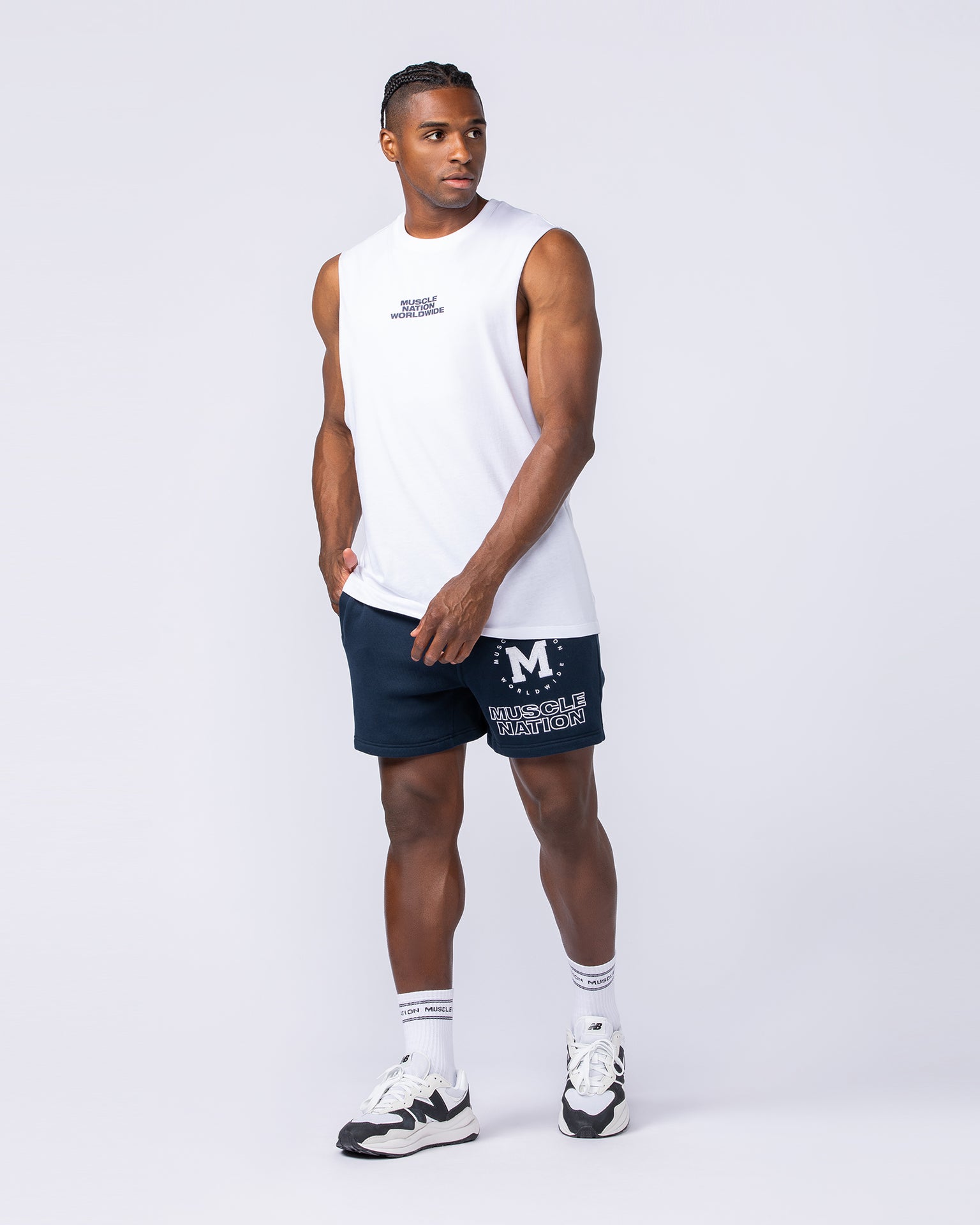 Global Training Tank - White-Singlets & Tanks-S-112432WHT-S-MNAPPRL34884-7-Muscle Nation