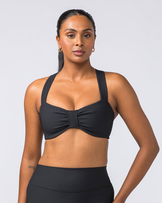 Lush Rib Bralette - Black-Bralettes-XS-112374BLK-XS-MNAPPRL27783-1-Muscle Nation