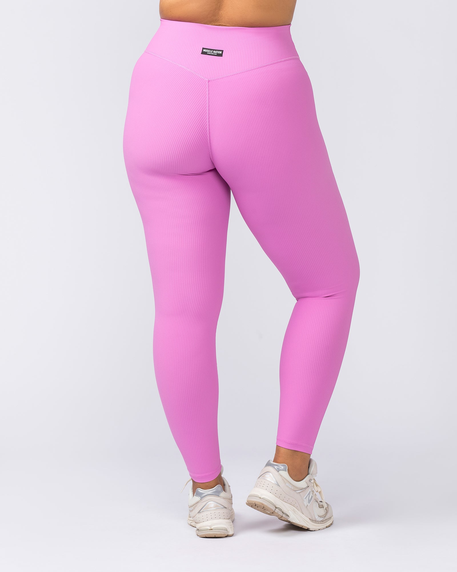 Zero Rise Rib Ankle Length Leggings - Fondant Pink