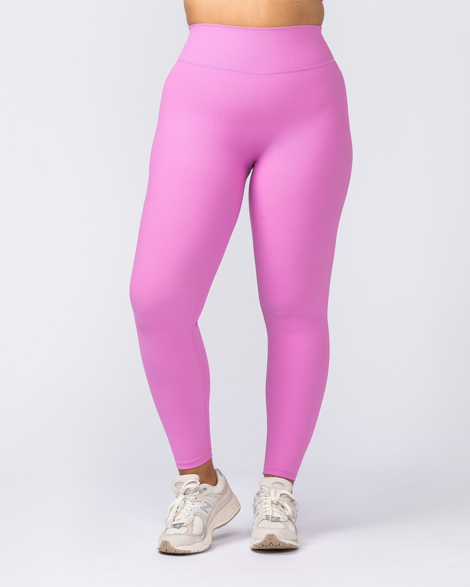 Zero Rise Rib Ankle Length Leggings - Fondant Pink