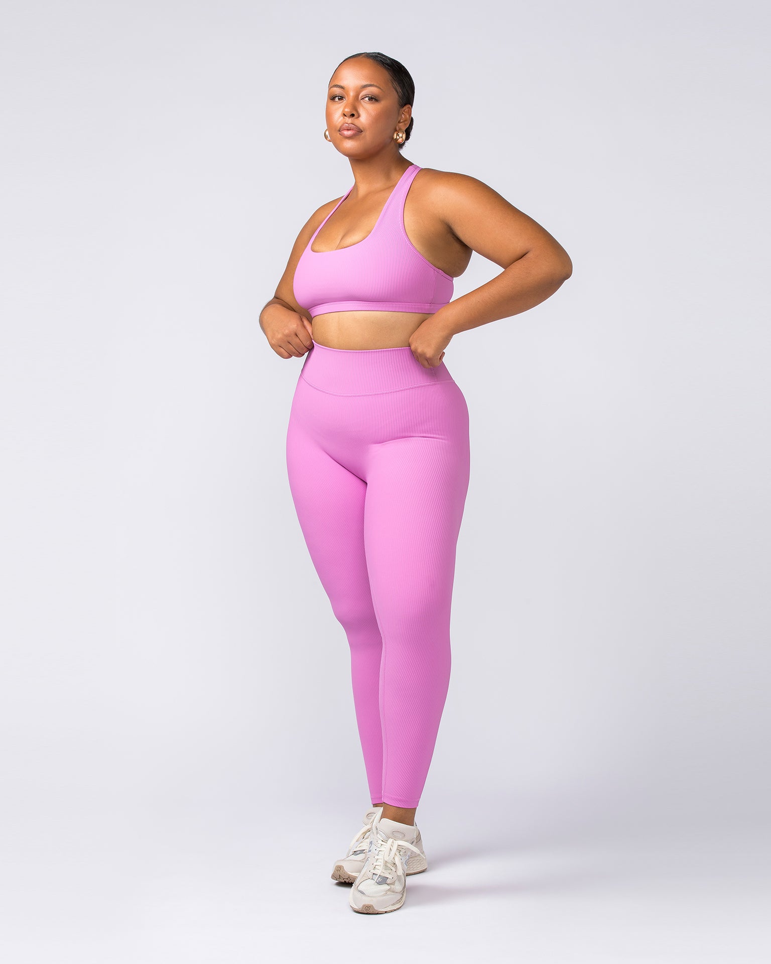 Muscle Nation, Flex Rib Bra - Fondant Pink