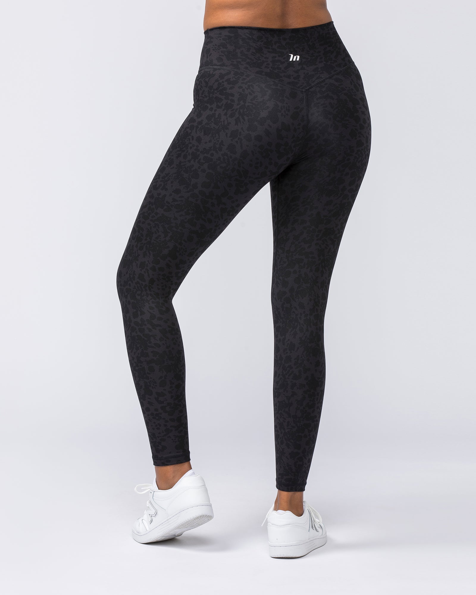 Melange ankle clearance length leggings black