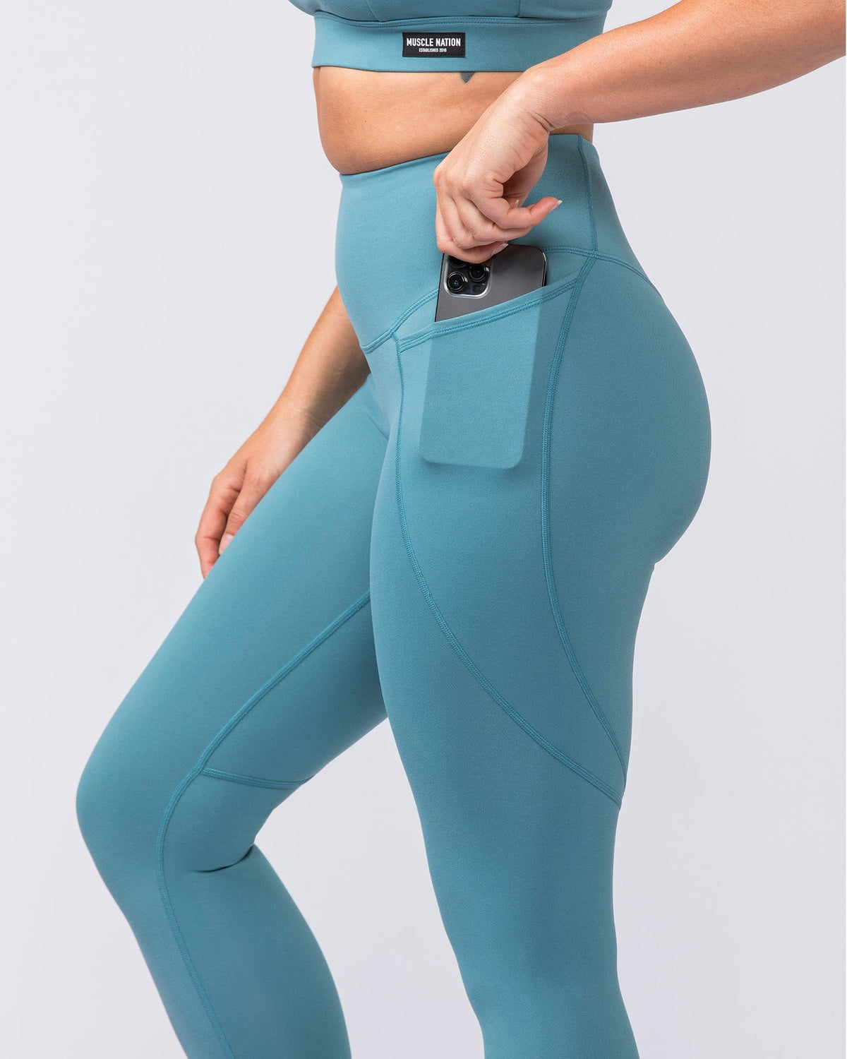 Signature Boost Pocket Ankle Length Leggings Harbour