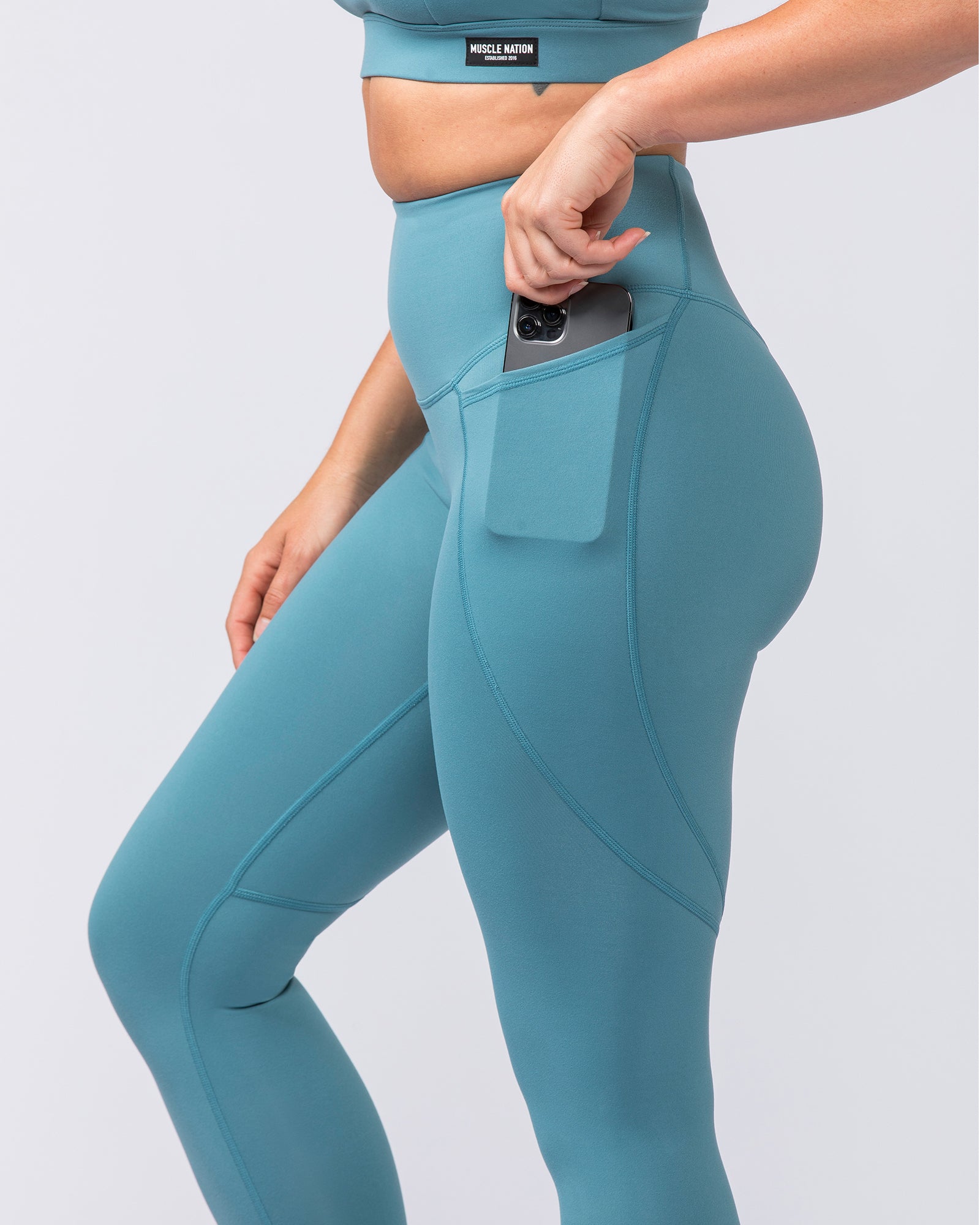 Signature Boost Ankle Length Leggings - Harbour