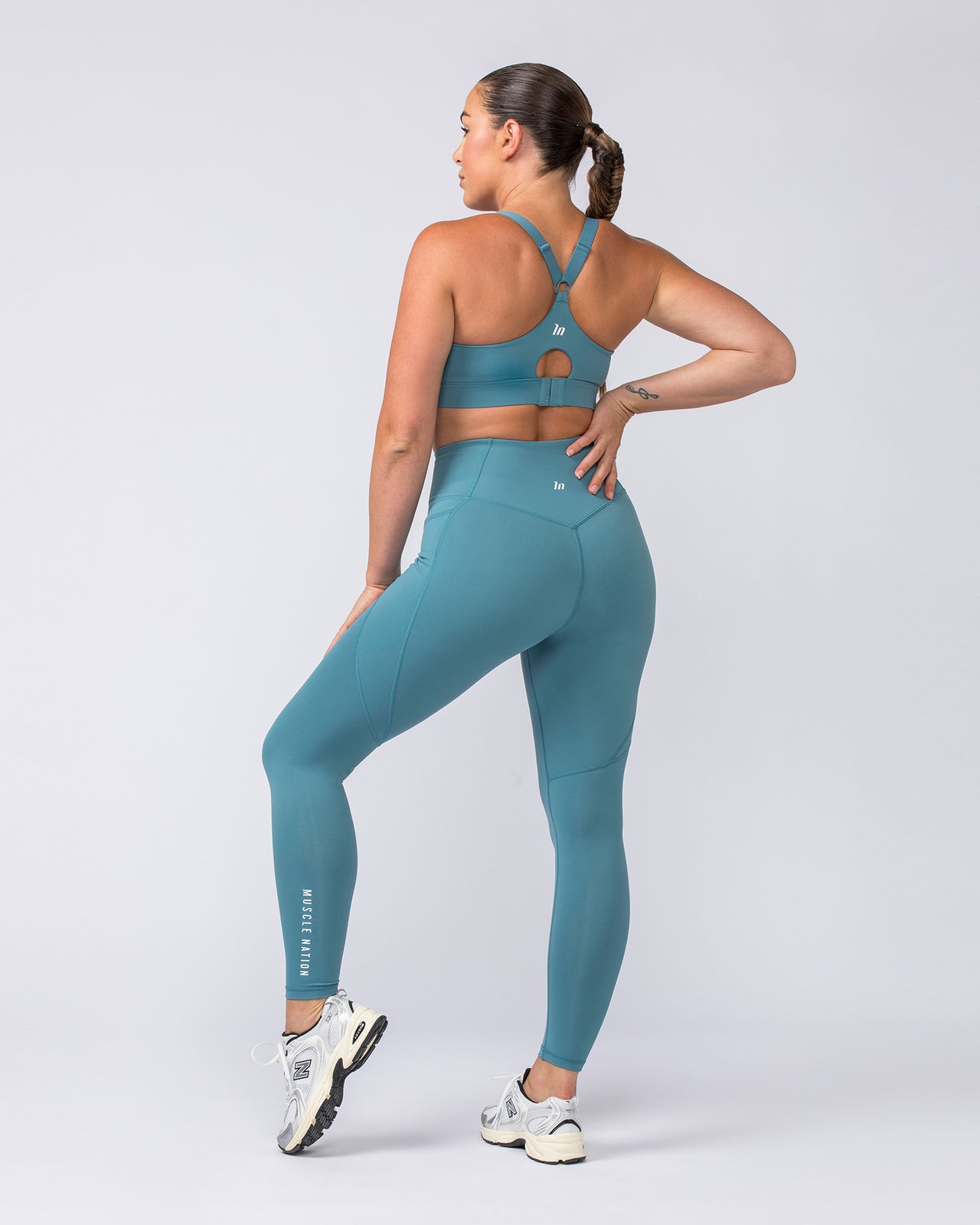 Signature Boost Pocket Ankle Length Leggings - Harbour-Leggings-XXS-112350HARBR-XXS-MNAPPRL27203-6-Muscle Nation