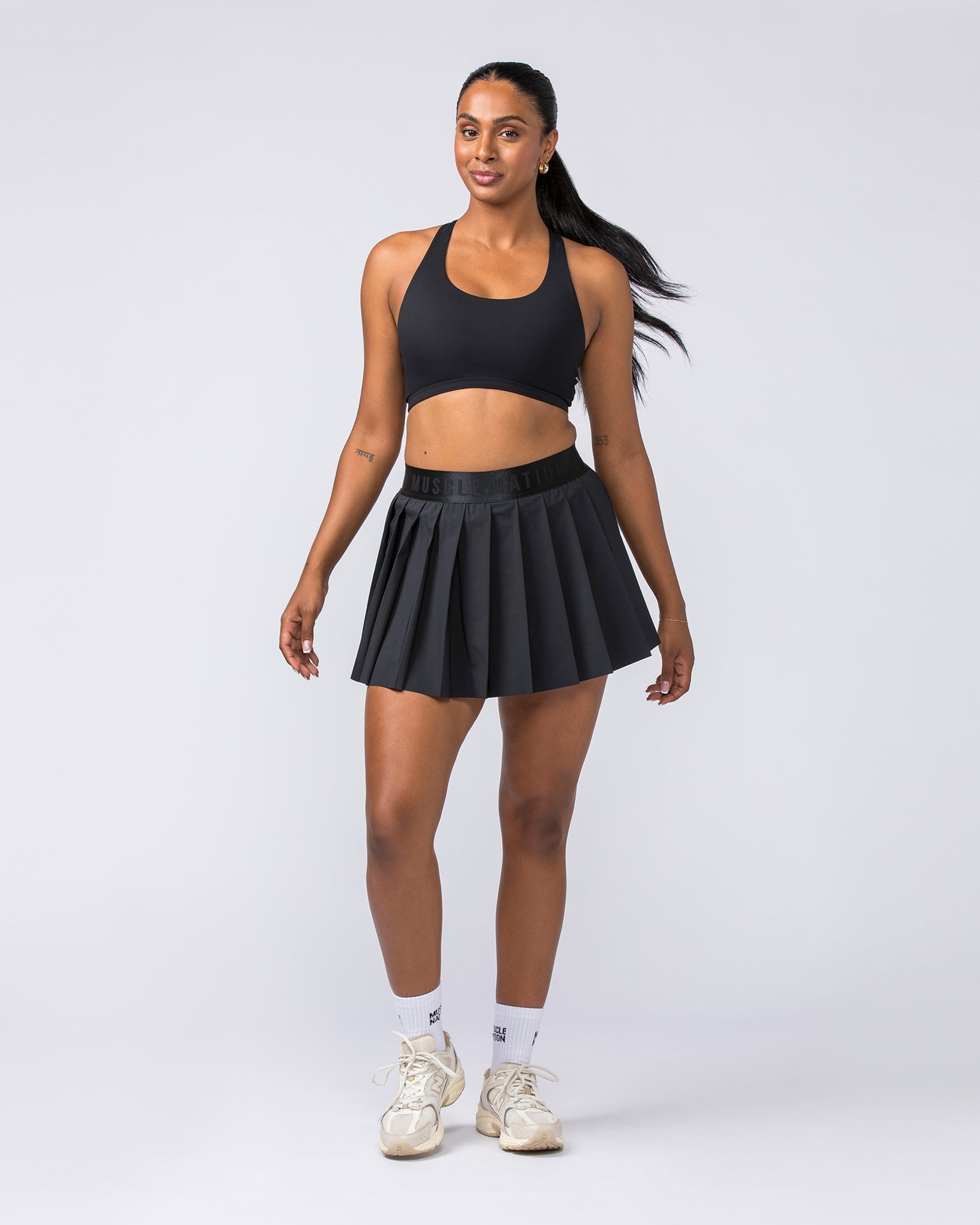 Essential Skort - Black-Skort-XXS-112317BLK-XXS-MNAPPRL26818-7-Muscle Nation