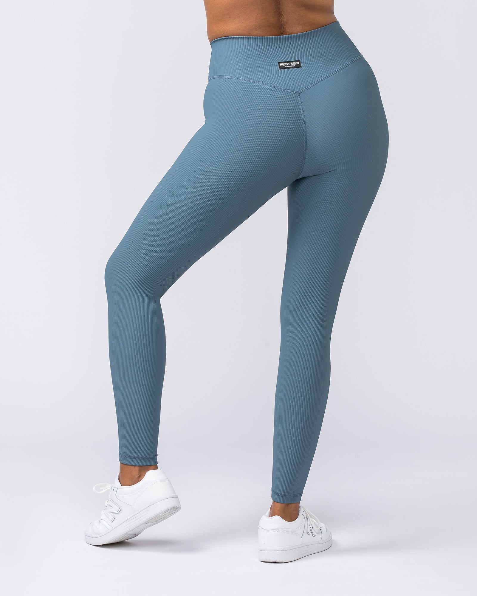 Zero Rise Rib Ankle Length Leggings - Tidepool