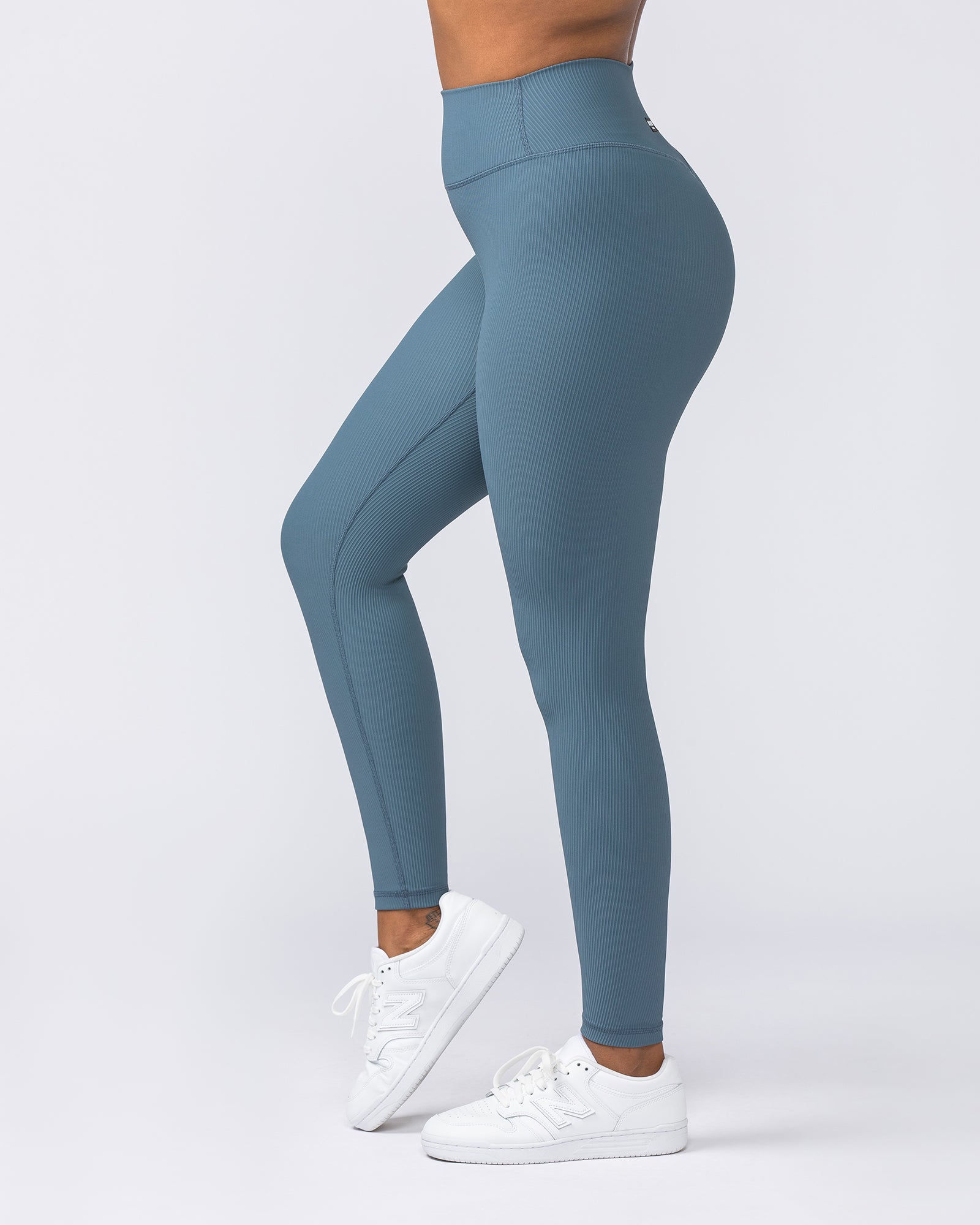 Zero Rise Rib Ankle Length Leggings - Tidepool