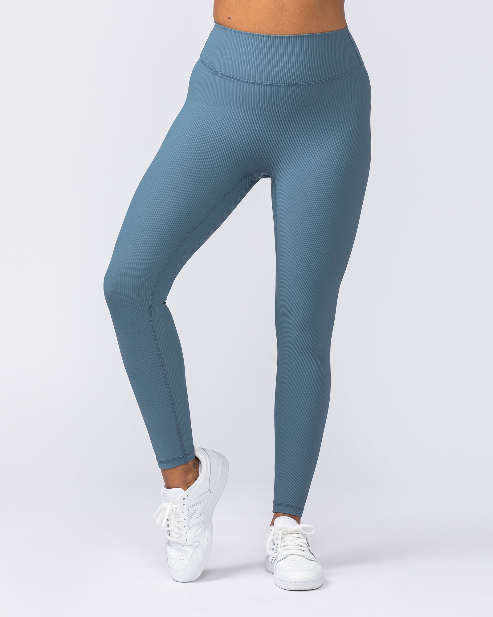 Zero Rise Rib Ankle Length Leggings - Tidepool