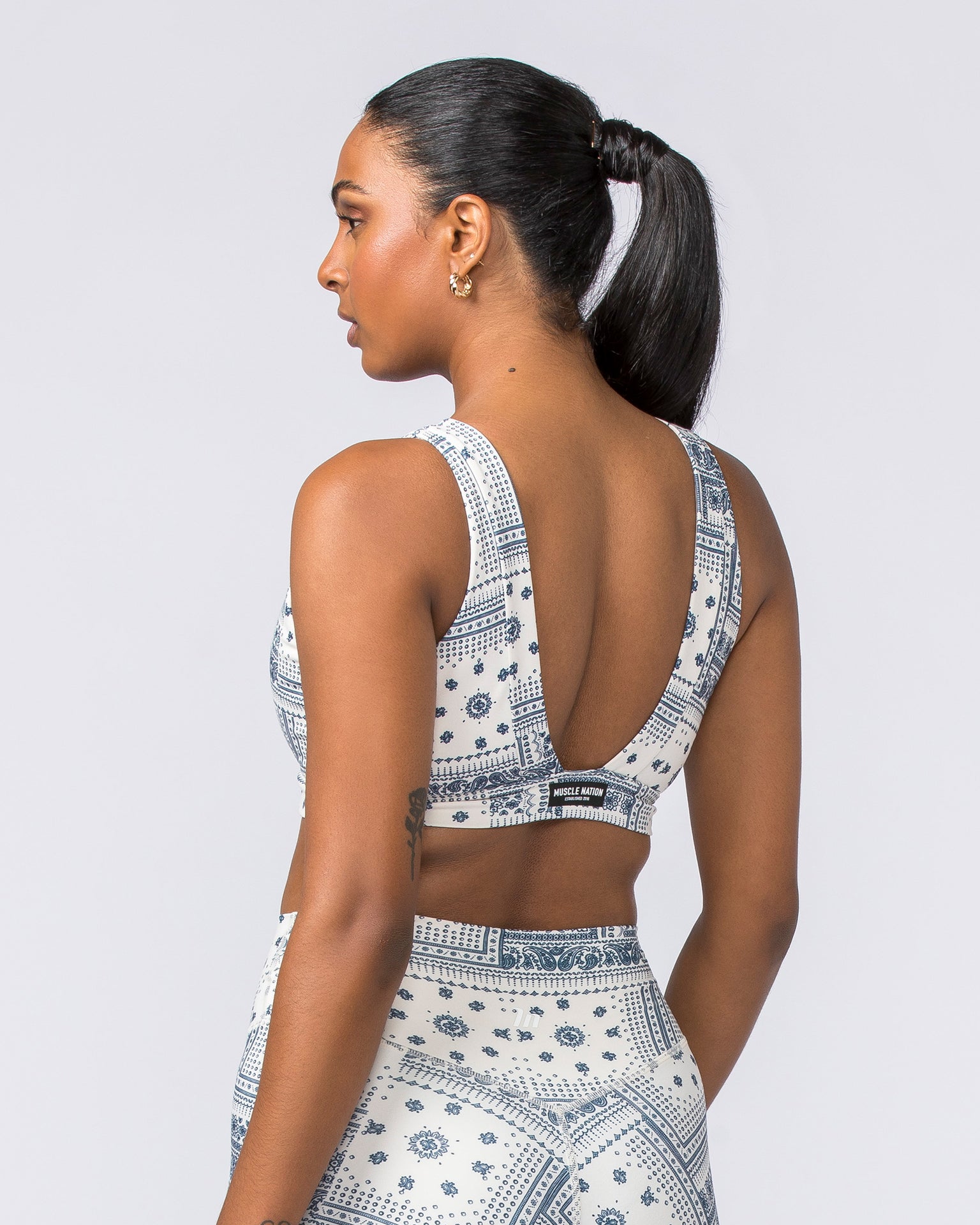 Serenity Bralette - Sahara Paisley Print-Bralettes-XXS-112310SAHAPAISL-XXS-MNAPPRL28534-5-Muscle Nation