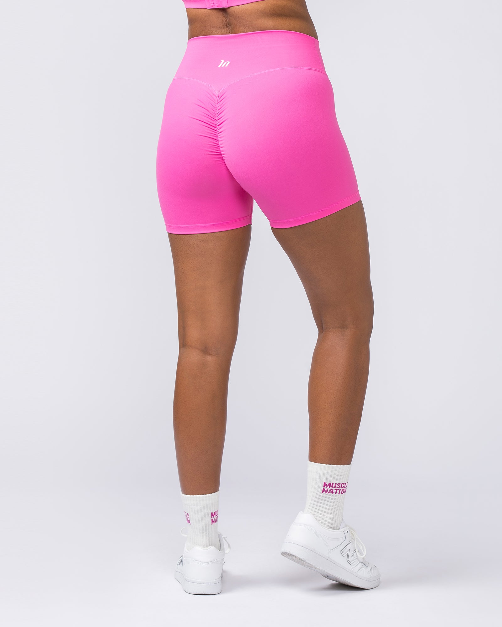 Instinct Scrunch Midway Shorts - Neon Bubblegum