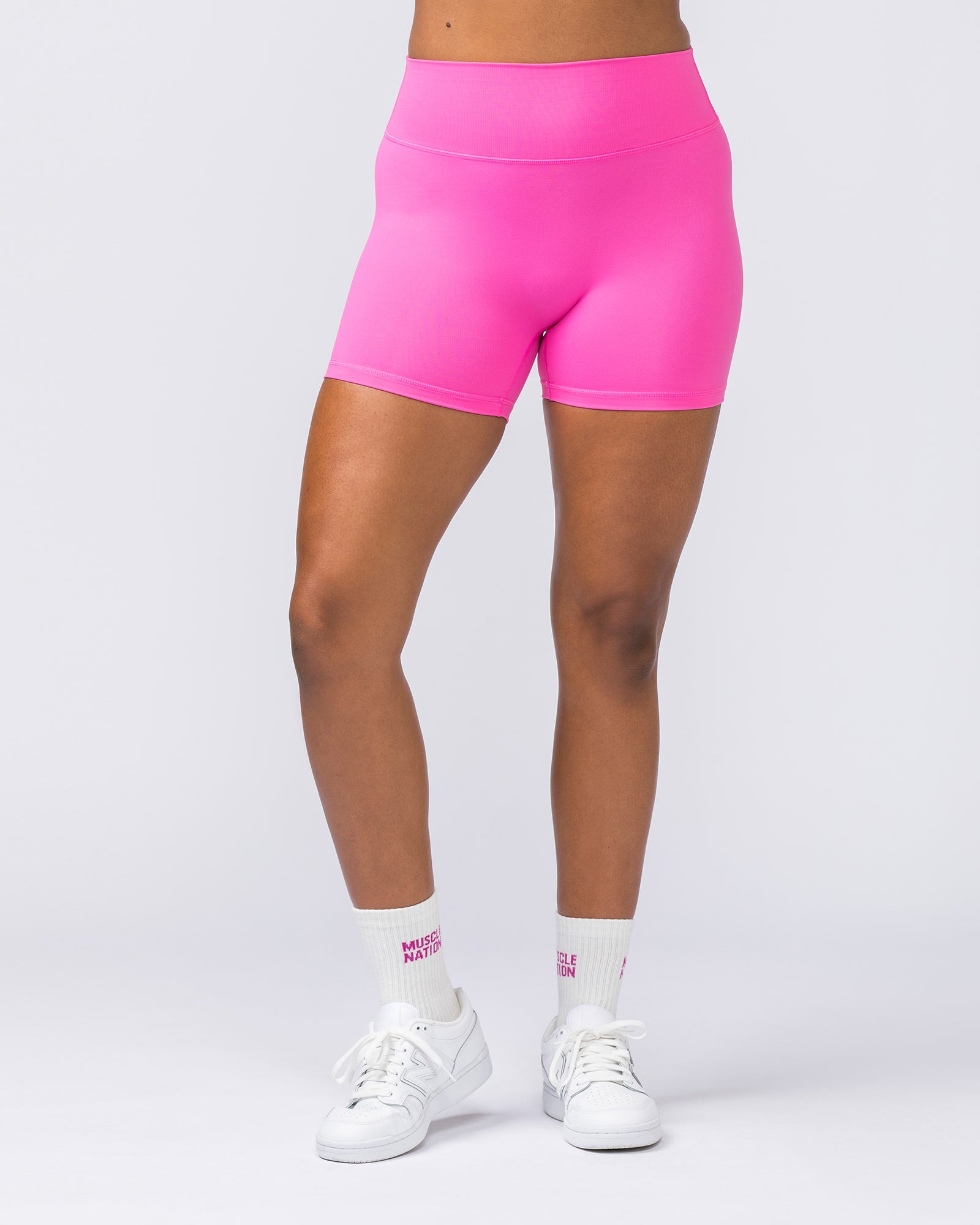 Instinct Scrunch Midway Shorts - Neon Bubblegum