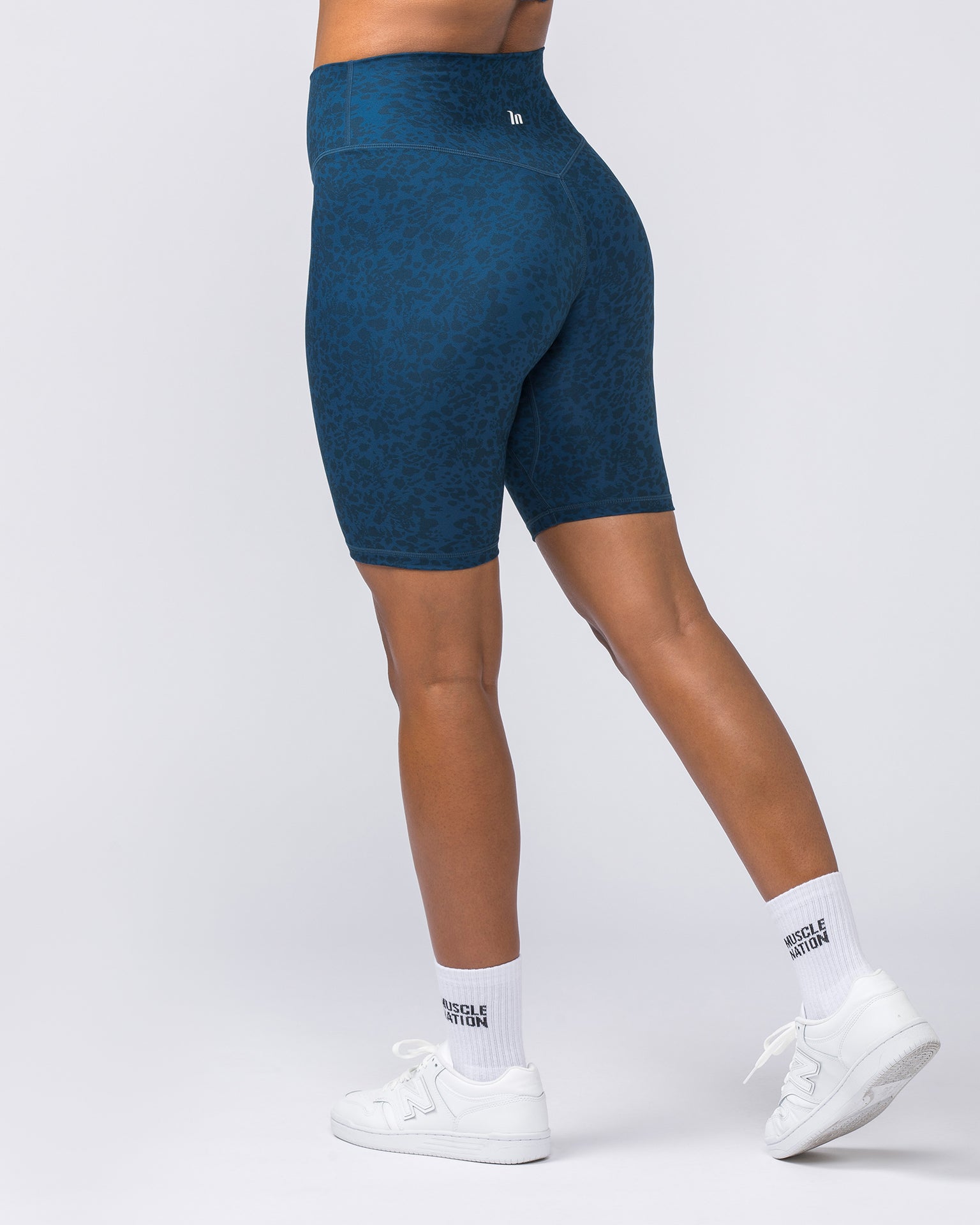 Zero Rise Everyday Referee Length Shorts - Pacific Abstract Print-Shorts-XXS-112306PACIFICAB-XXS-MNAPPRL26596-4-Muscle Nation