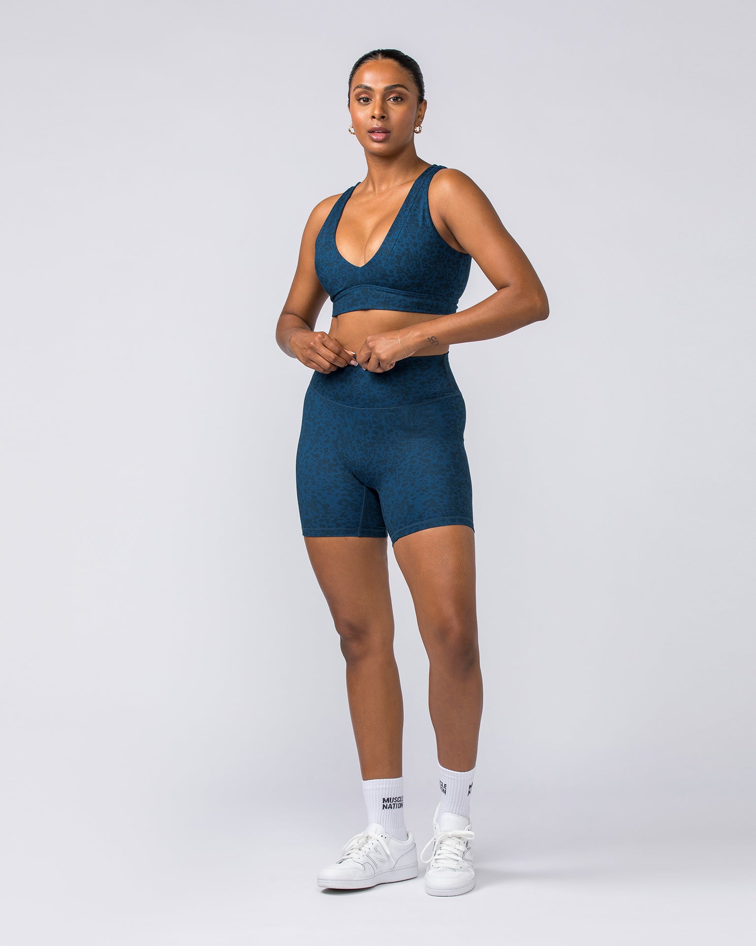 Zero Rise Everyday Bike Shorts - Pacific Abstract Print-Shorts-XXS-112307PACIFICAB-XXS-MNAPPRL26650-6-Muscle Nation