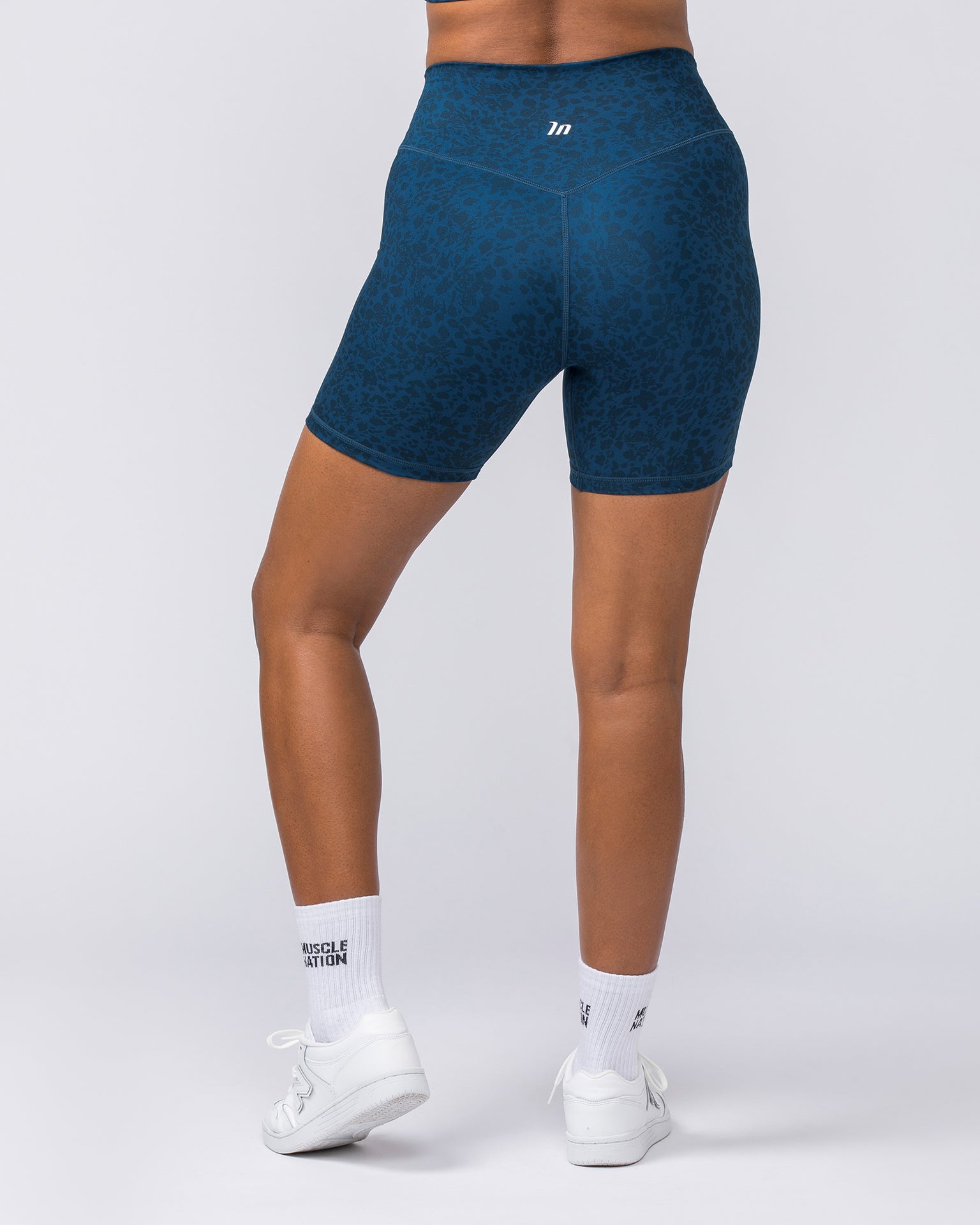 Zero Rise Everyday Bike Shorts - Pacific Abstract Print-Shorts-XXS-112307PACIFICAB-XXS-MNAPPRL26650-5-Muscle Nation