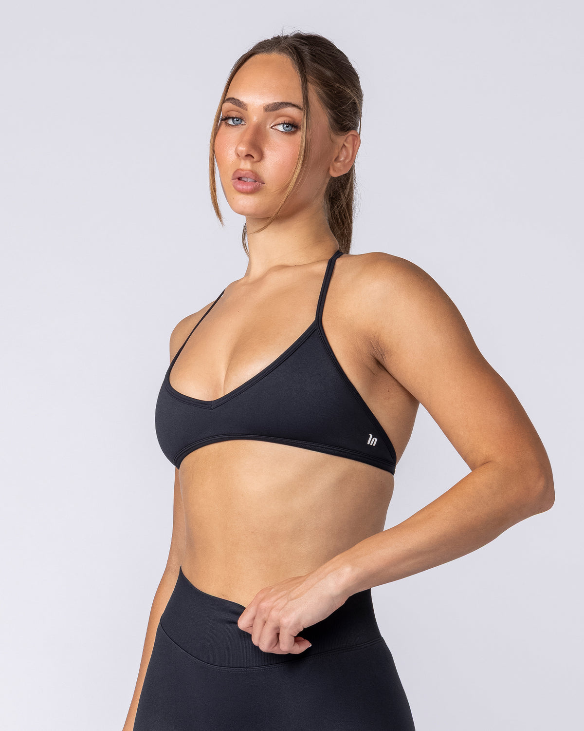 Micro Halter Seamless Bralette - Black