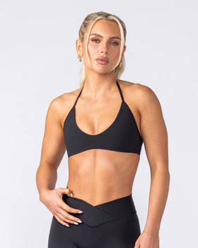 Base Halter Bralette - Black
