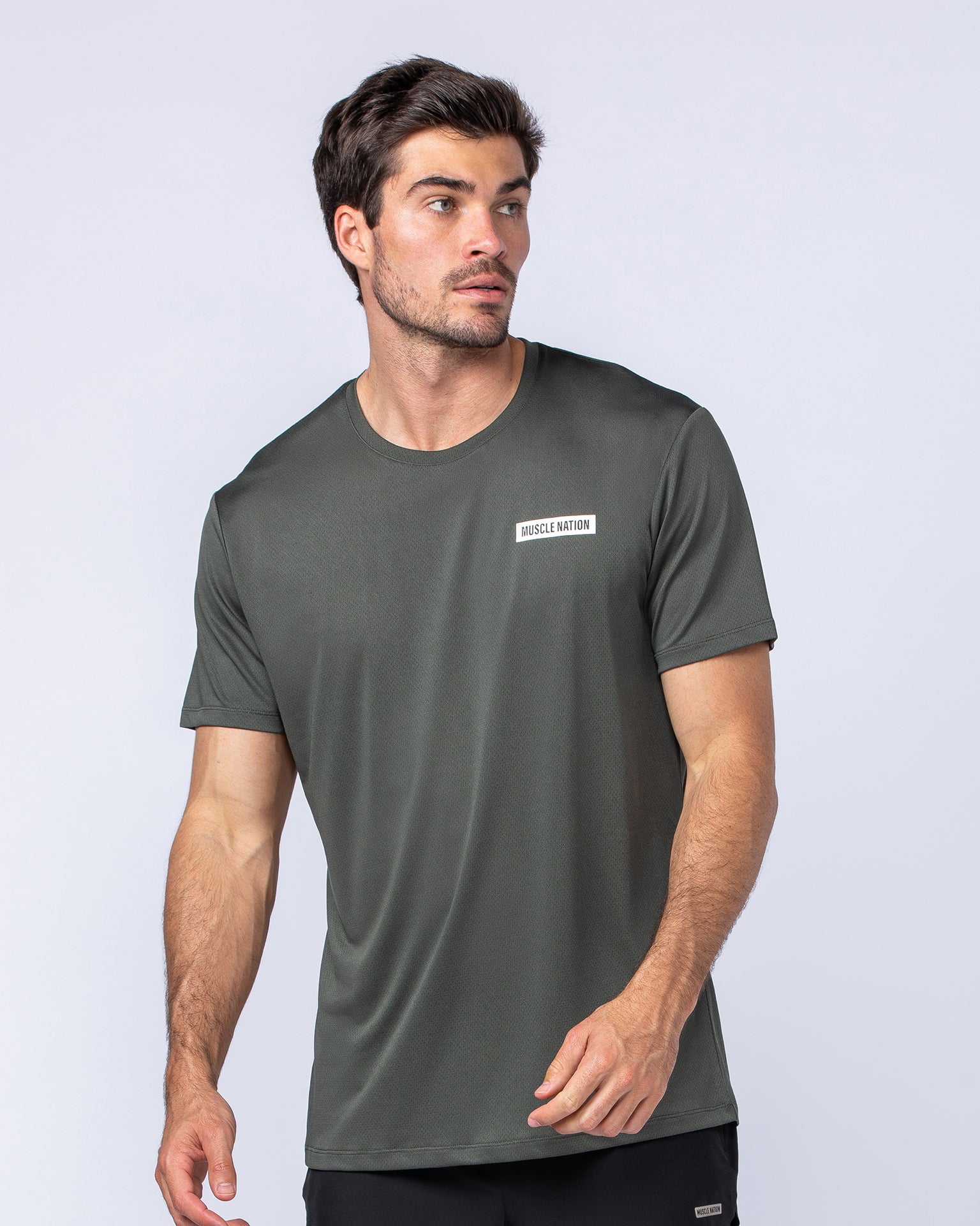 Relaxed Active Tee - Dark Khaki-T-Shirts-S-112475DKHAKI-S-MNAPPRL35066-2-Muscle Nation