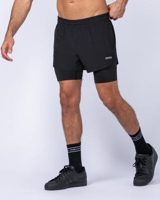 Hybrid 3" Shorts - Black-Shorts-S-112464BLK-S-MNAPPRL35361-1-Muscle Nation